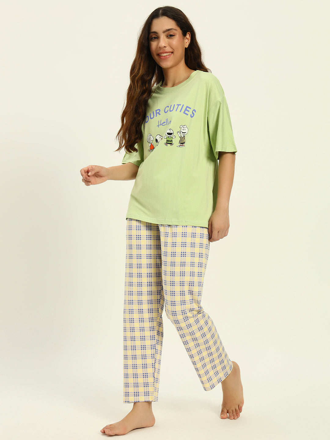 The Cozy Pj Set Mint Green
