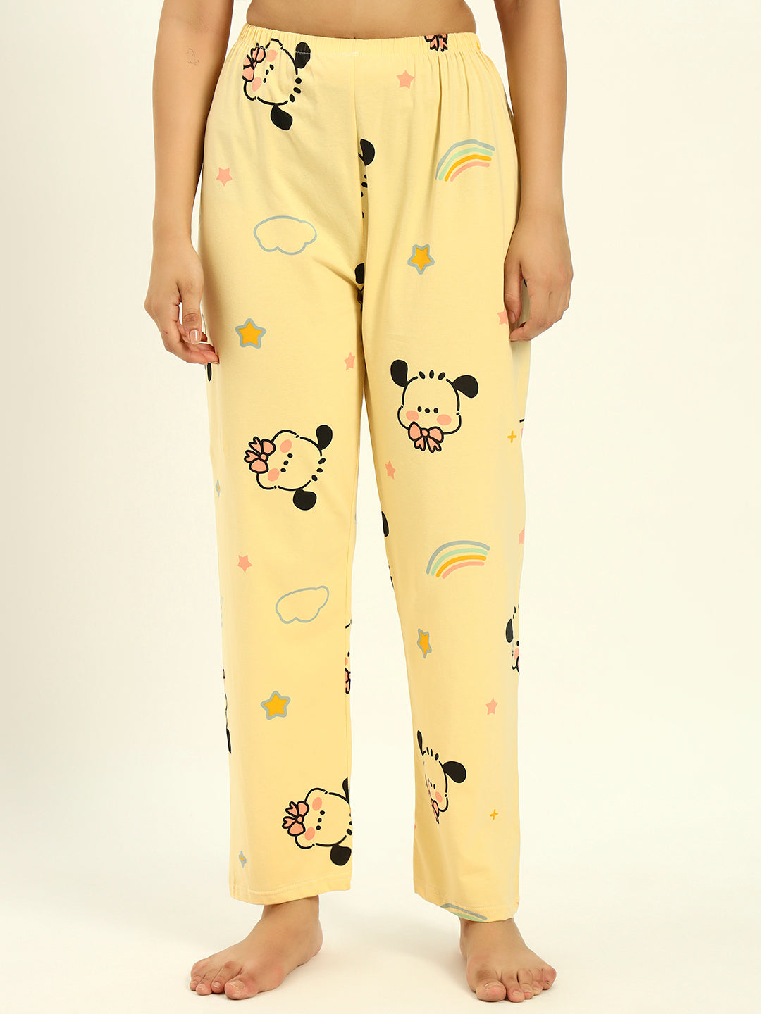 The Cozy Pj Set Yellow Printed