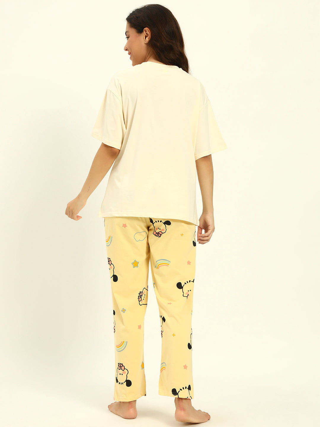 The Cozy Pj Set Yellow Printed