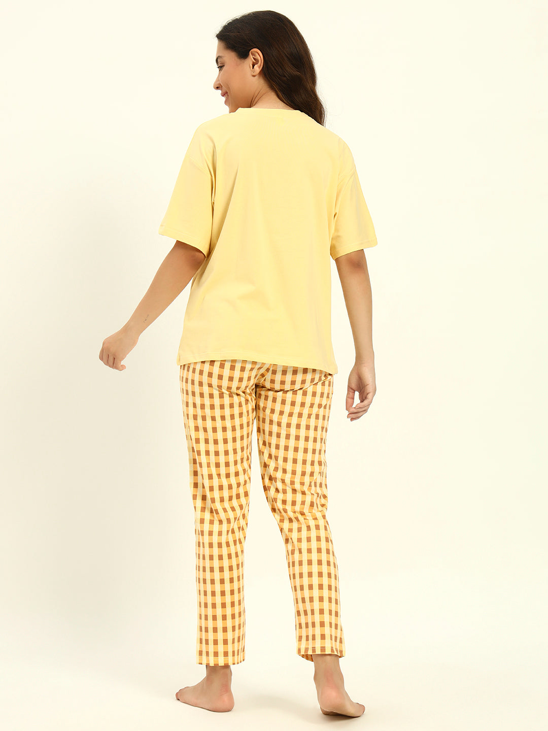 The Cozy Pj Set Yellow checks