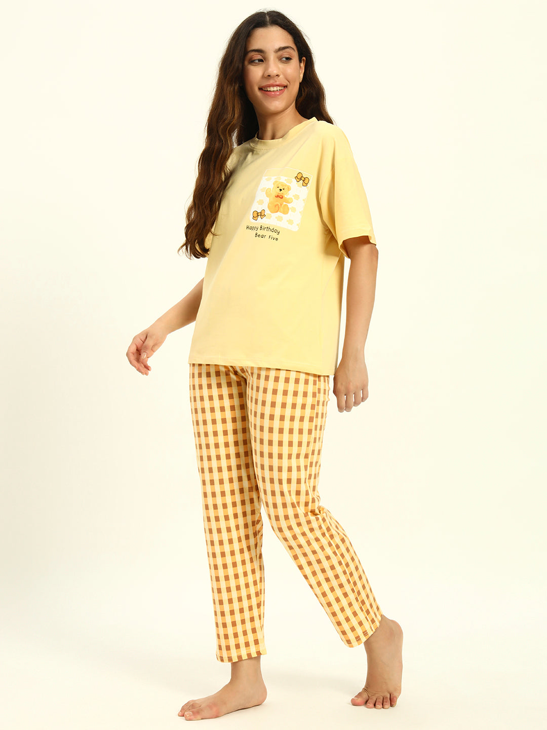 The Cozy Pj Set Yellow checks
