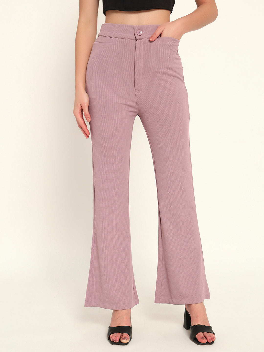 Women's Formal Boot cut trousers Onion Pink