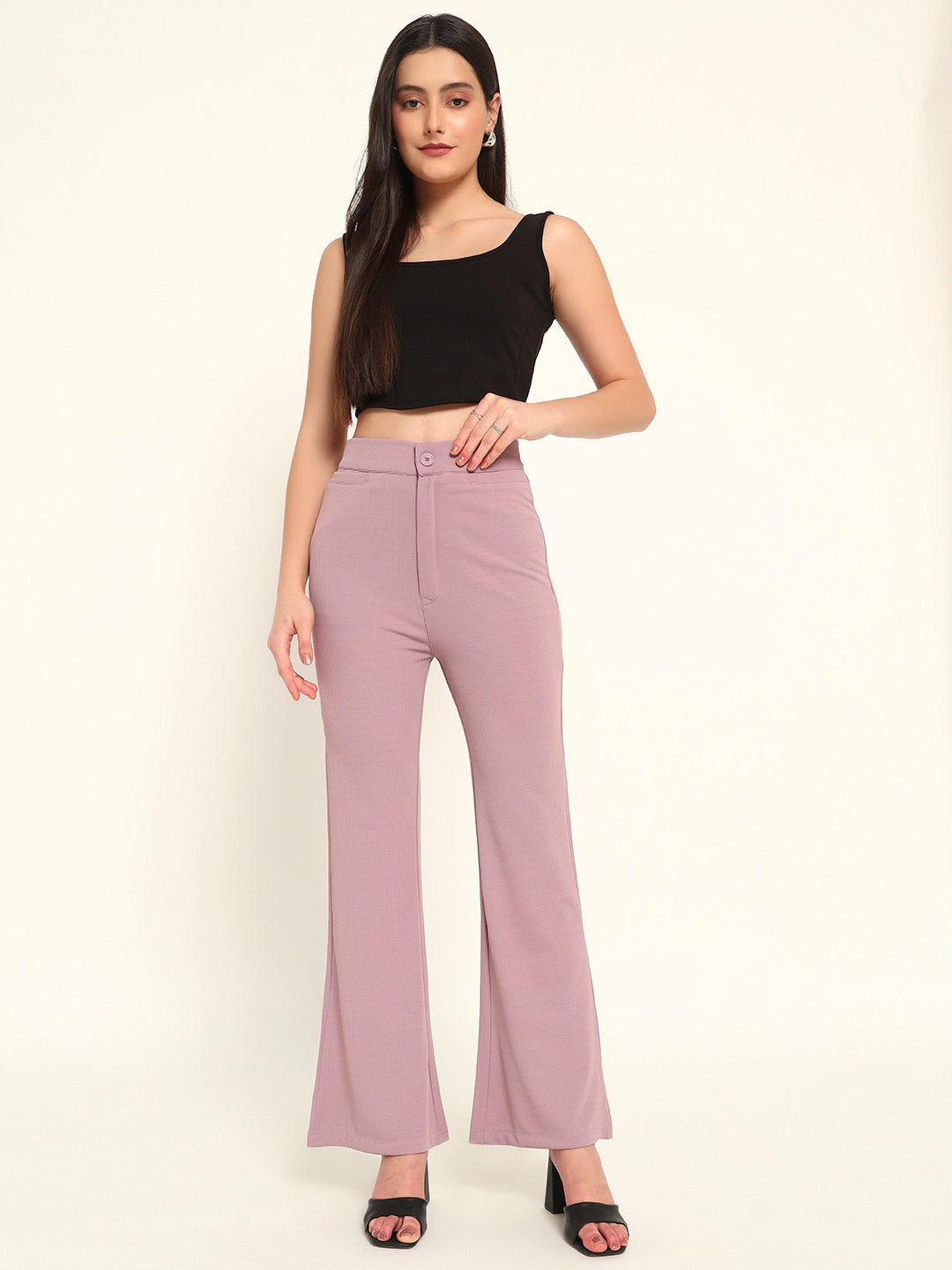 Women's Formal Boot cut trousers Onion Pink