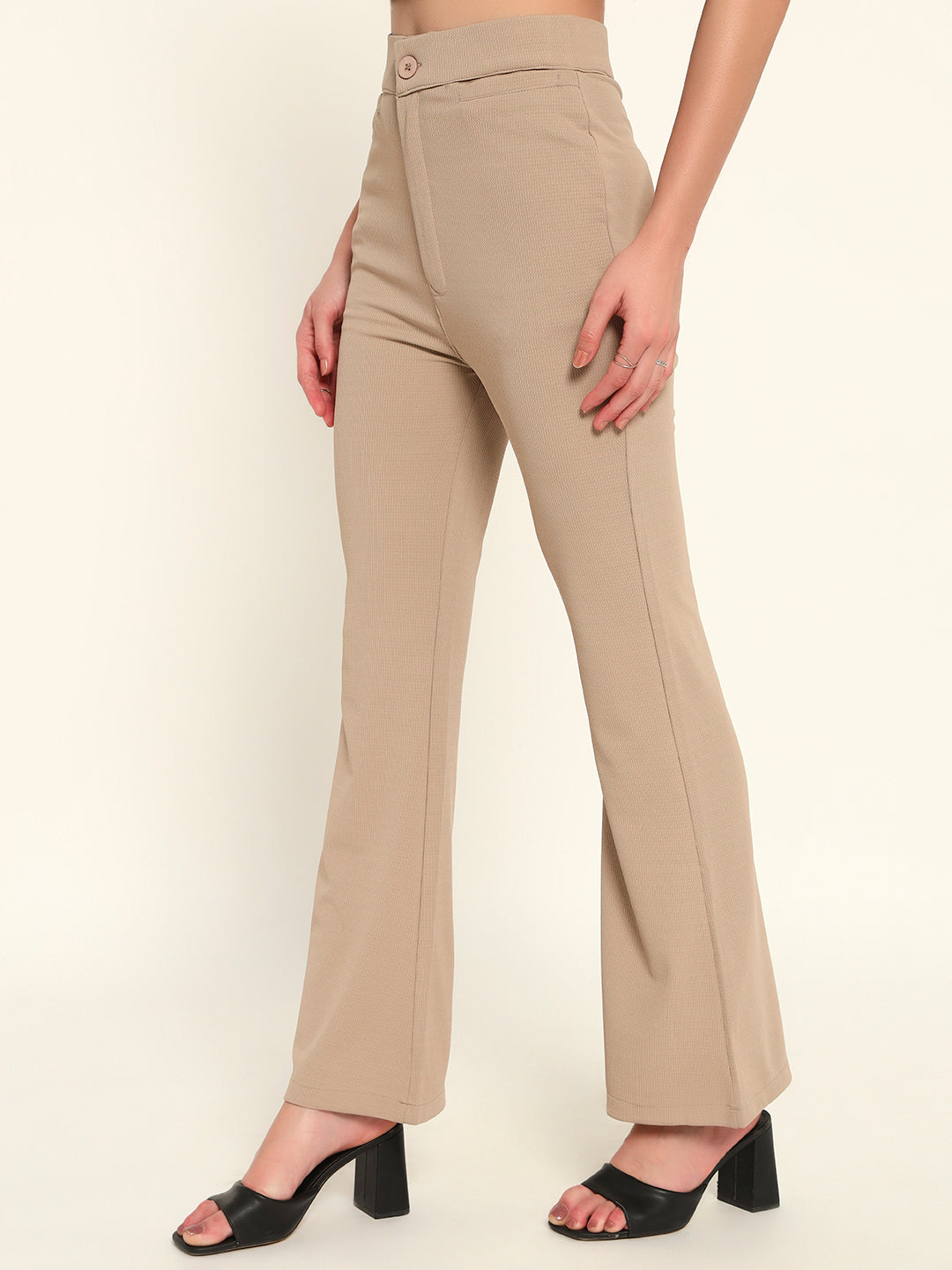 Women's Formal Boot cut trousers Khaki