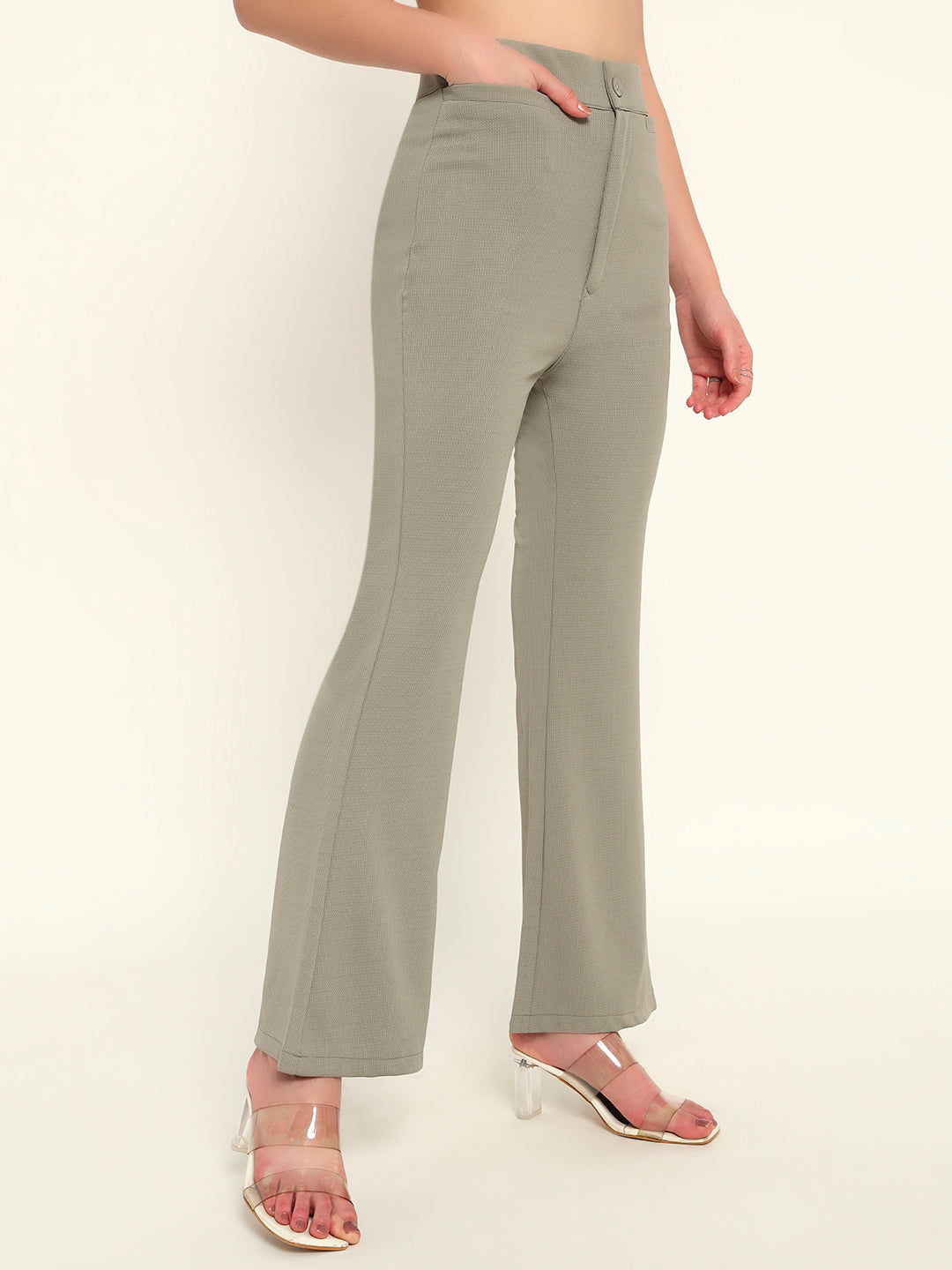 Women's Formal Boot cut trousers Sage Green