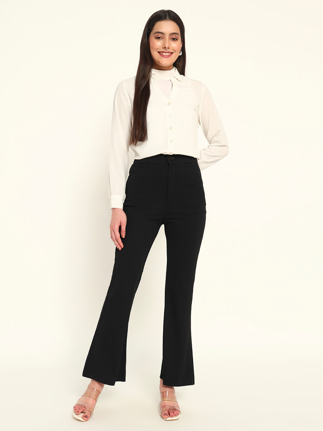 Women's Formal Boot cut trousers Black