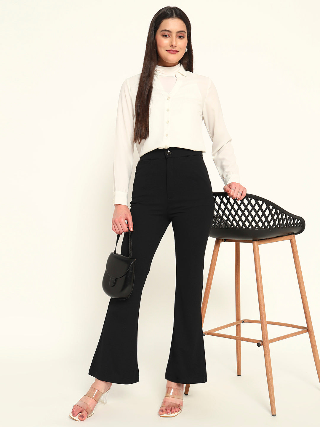 Women's Formal Boot cut trousers Black