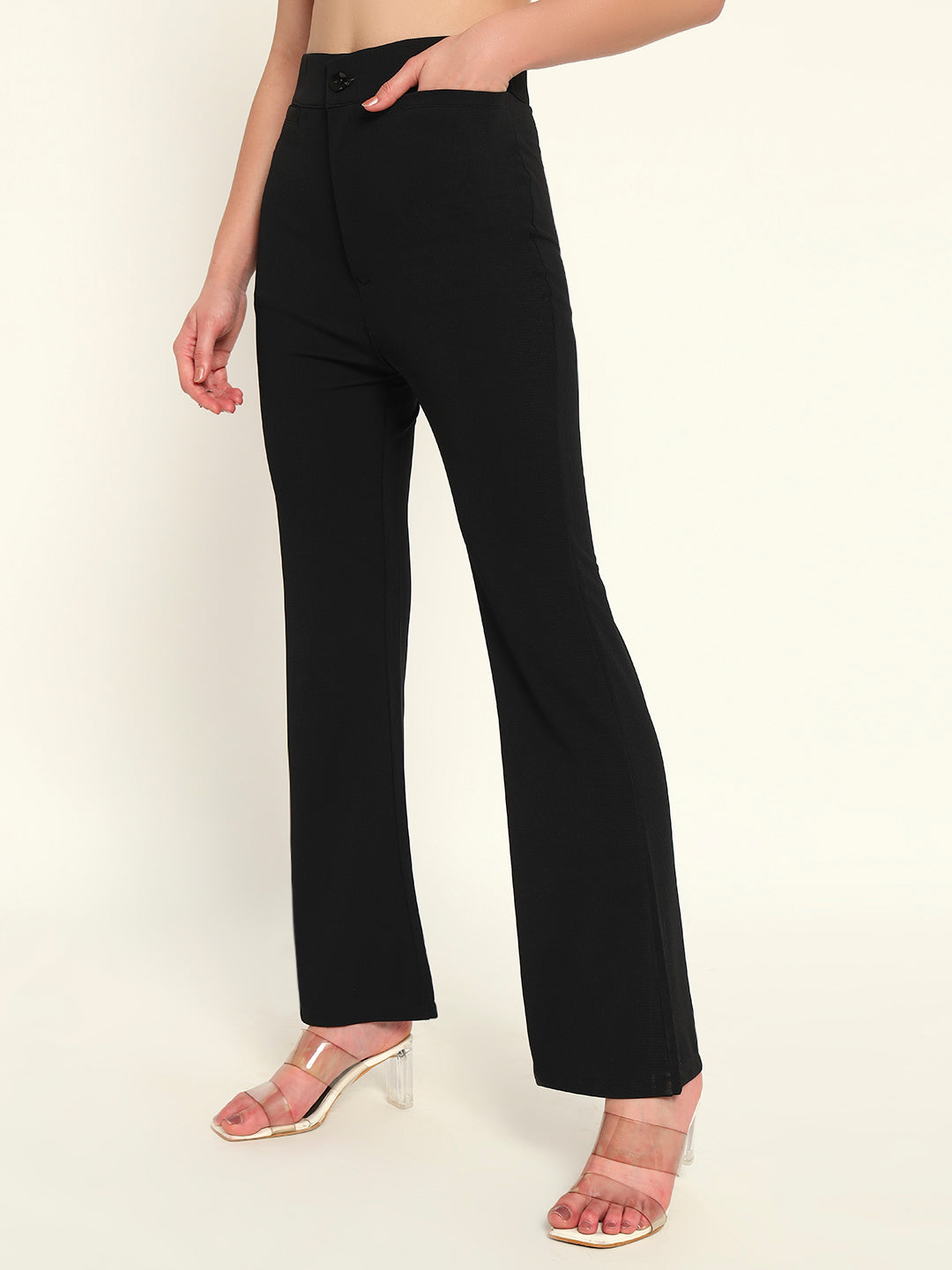 Women's Formal Boot cut trousers Black