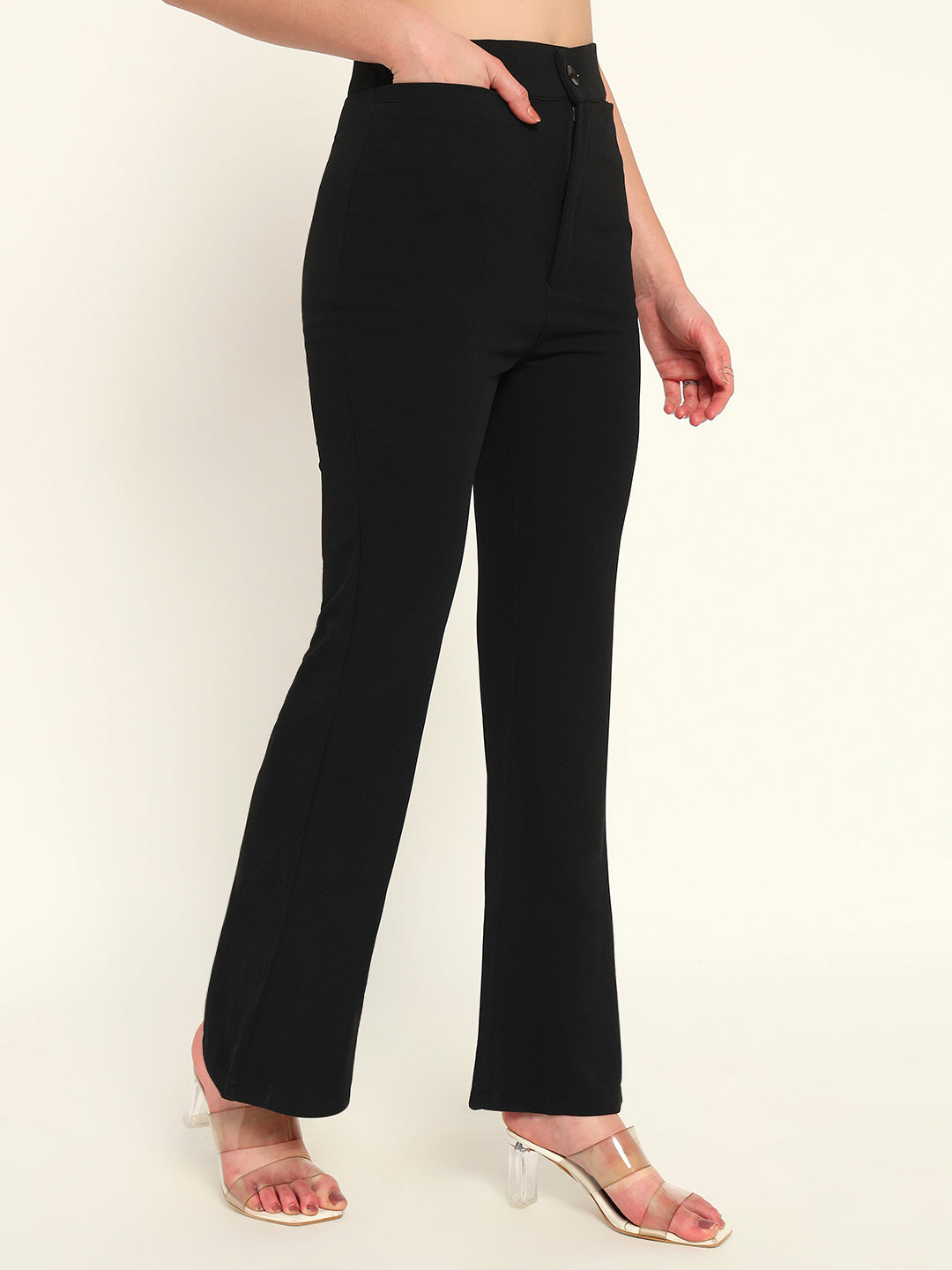 Women's Formal Boot cut trousers Black