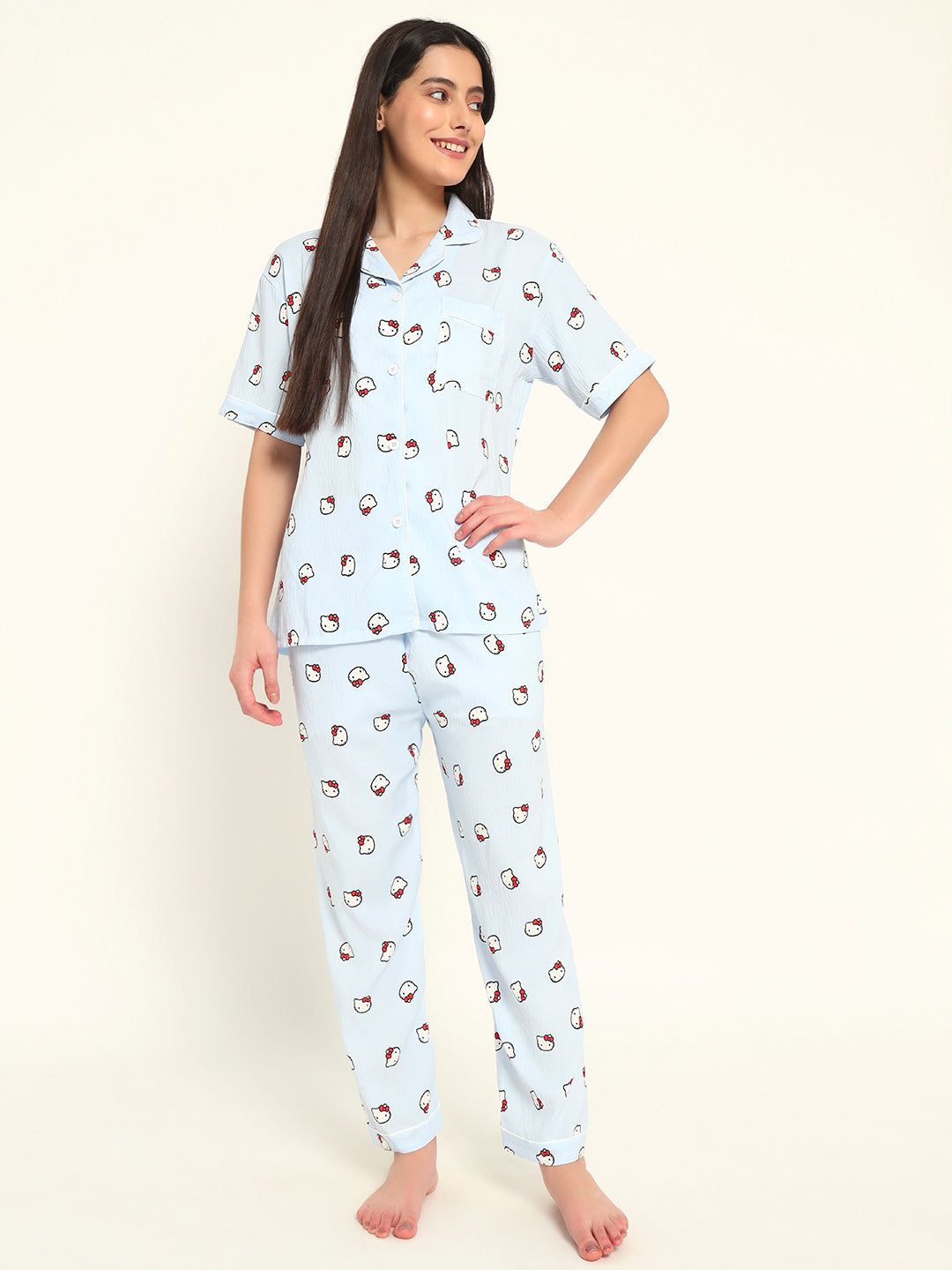 3 pc Korean Night suit Set-Panda