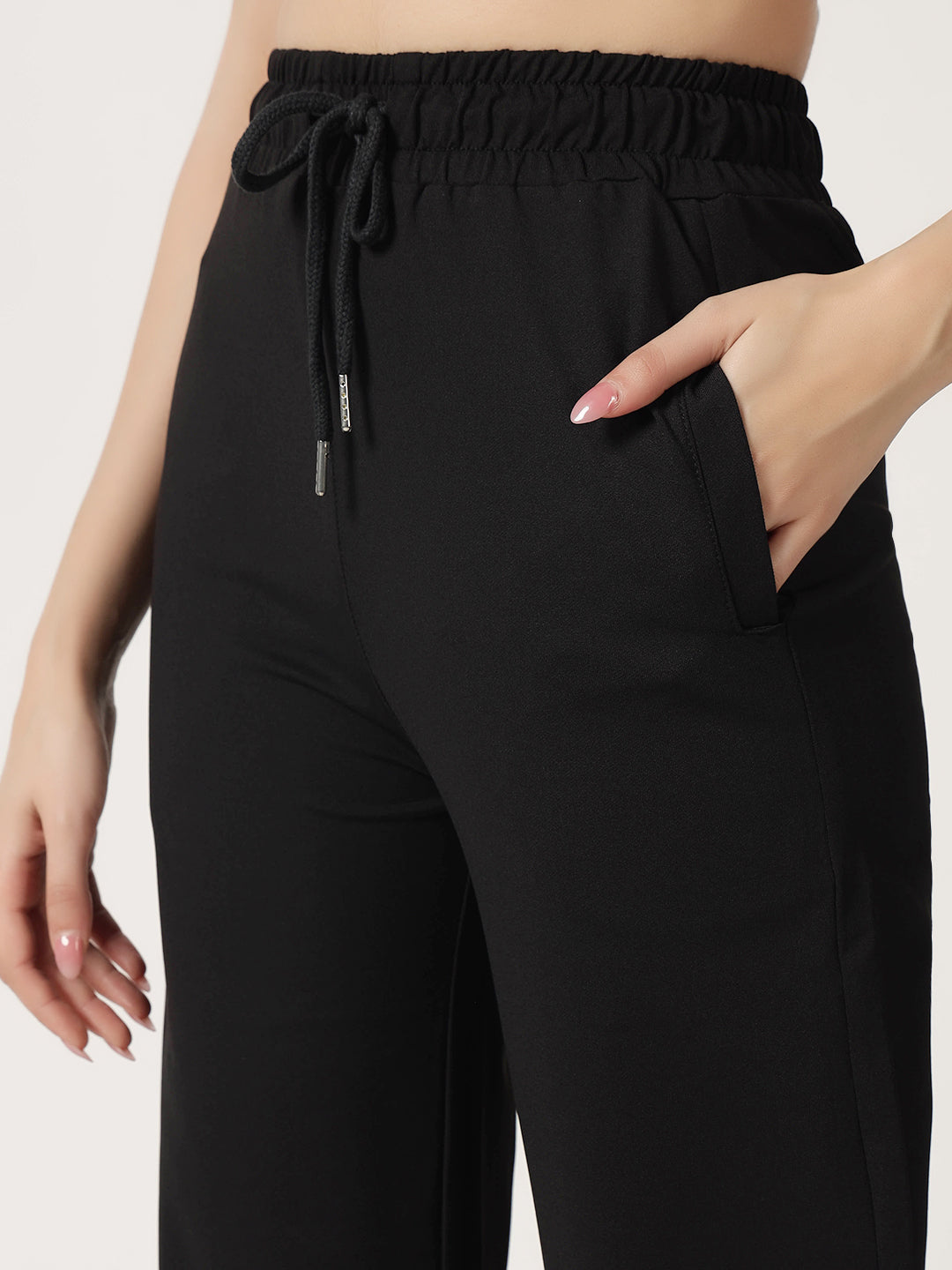 STRAIGHTFIT COTTON LOWER-BLACK