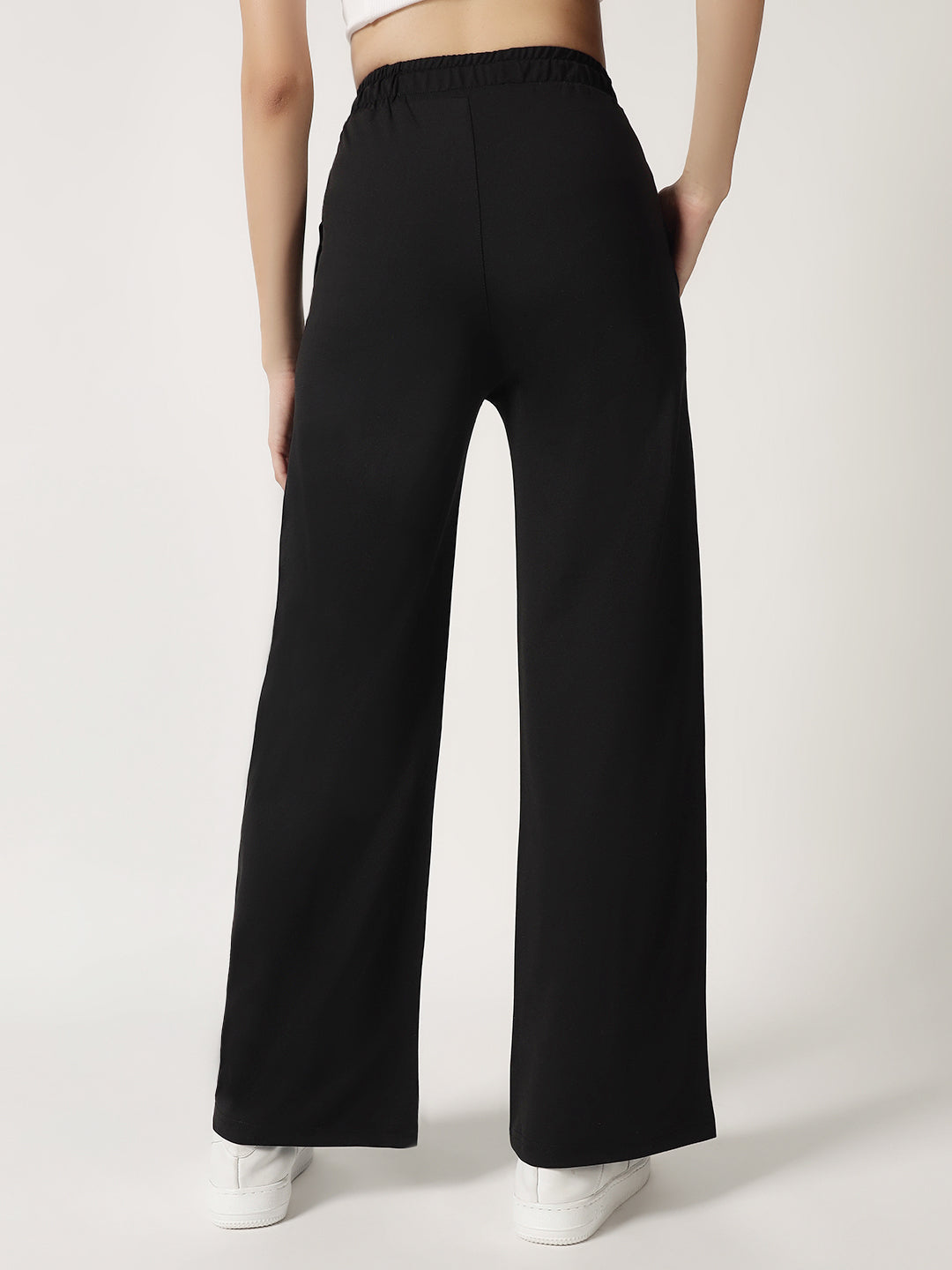 STRAIGHTFIT COTTON LOWER-BLACK