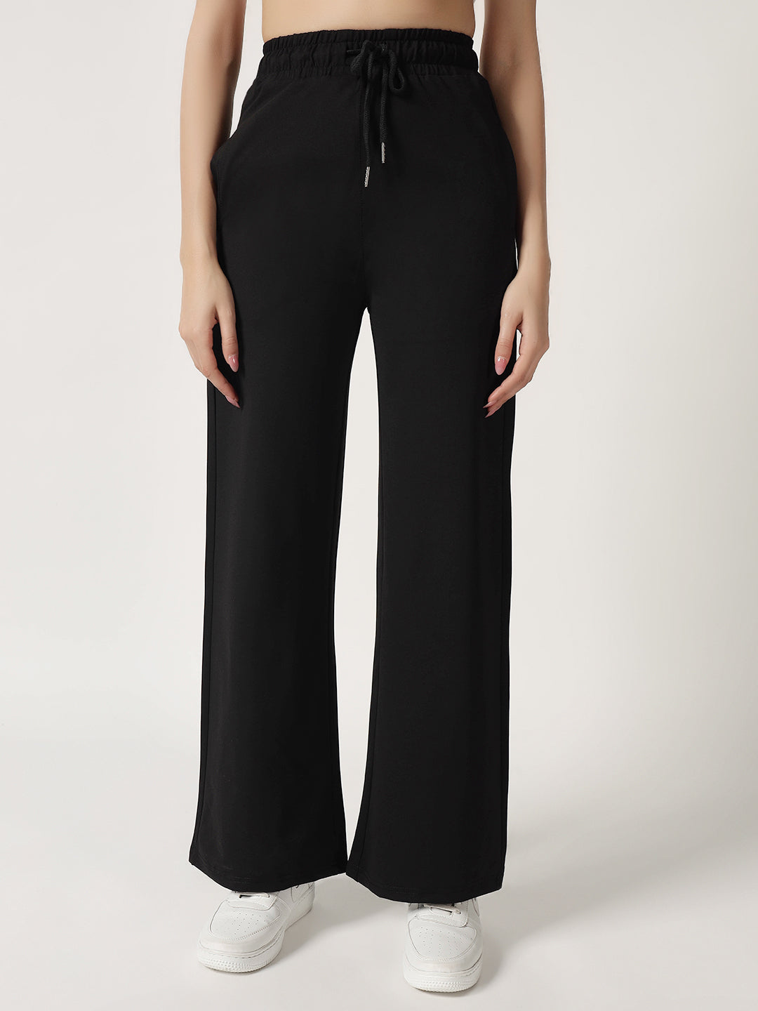 STRAIGHTFIT COTTON LOWER-BLACK