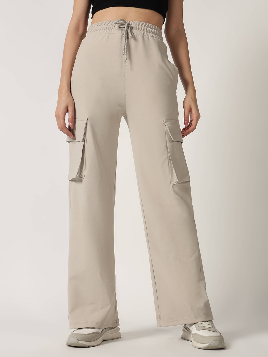 COTTON STRAIGHT FIT CARGO-BEIGE