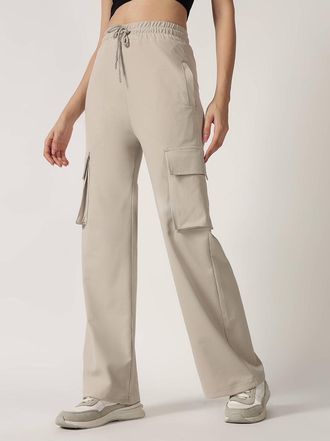 COTTON STRAIGHT FIT CARGO-BEIGE