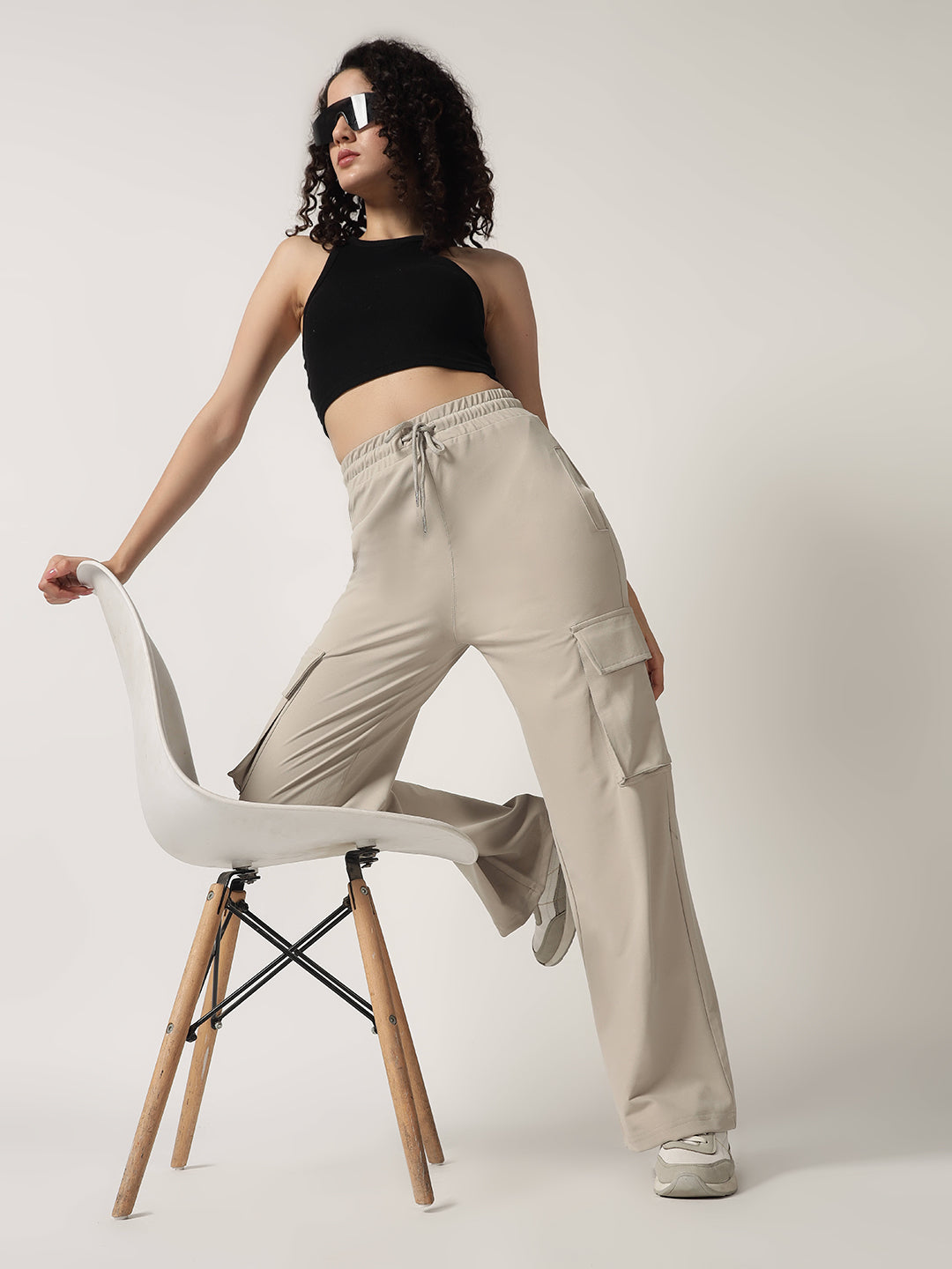 COTTON STRAIGHT FIT CARGO-BEIGE