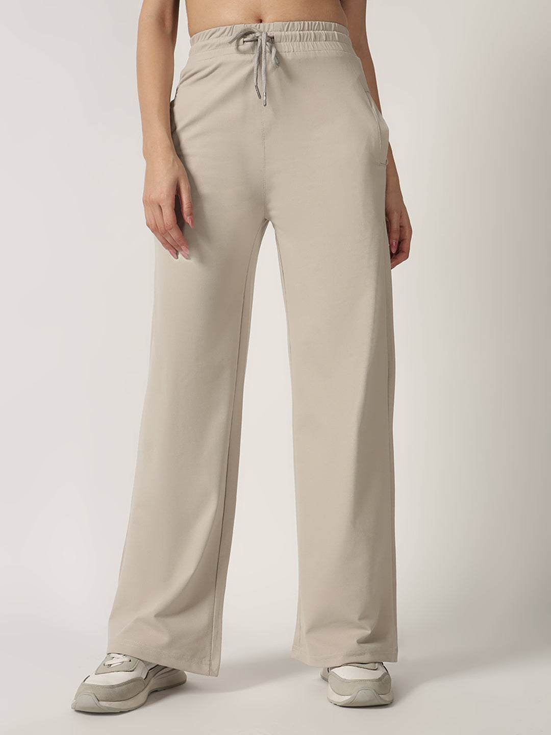 STRAIGHTFIT COTTON LOWER-BEIGE