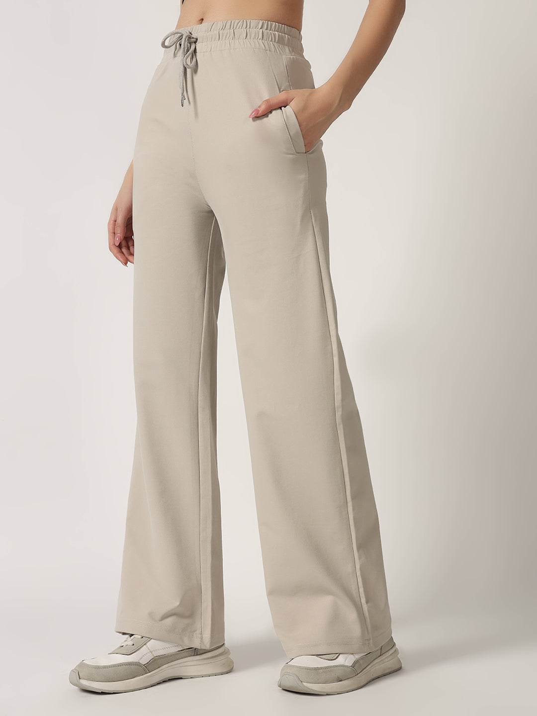 STRAIGHTFIT COTTON LOWER-BEIGE