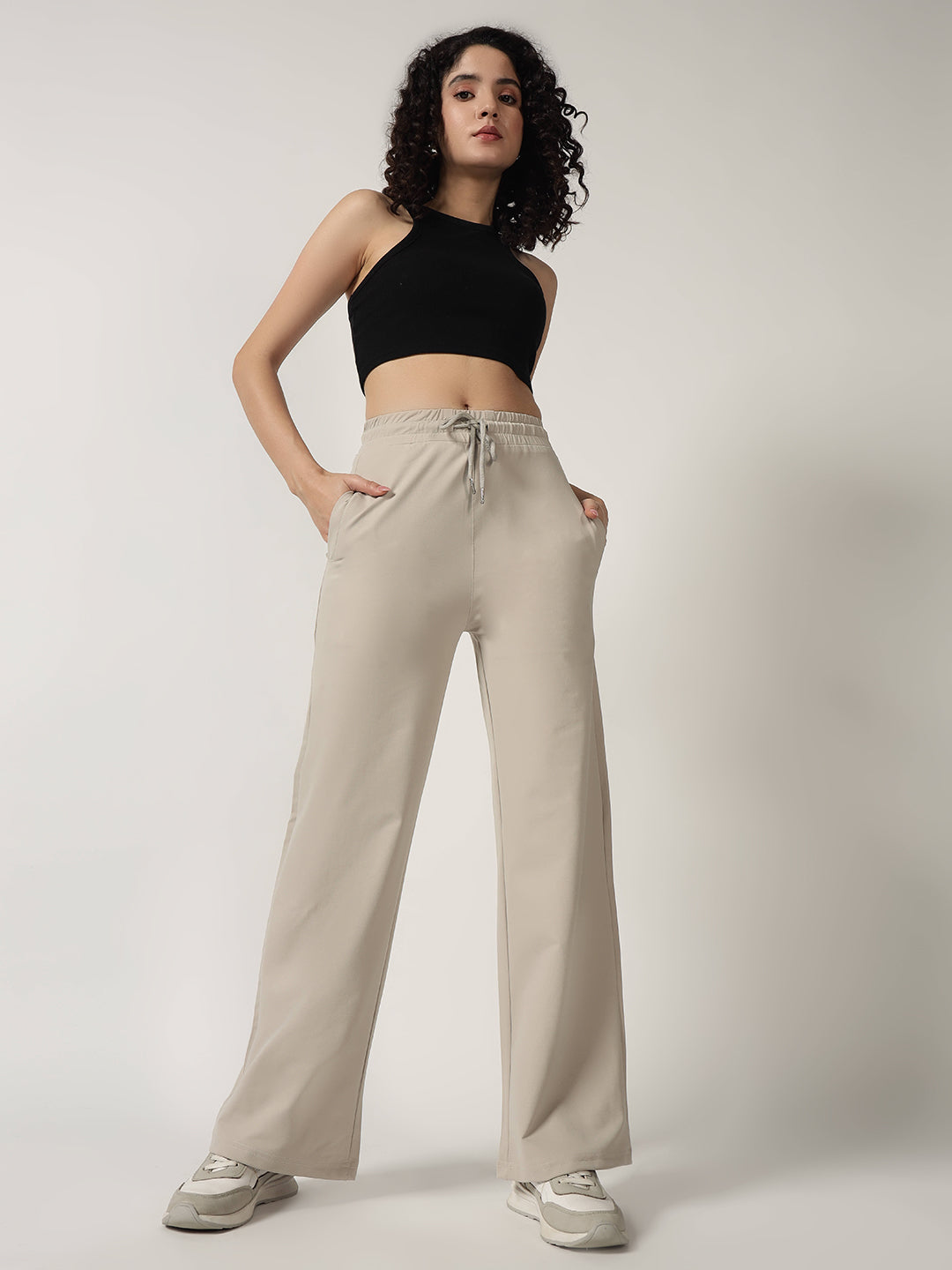 STRAIGHTFIT COTTON LOWER-BEIGE