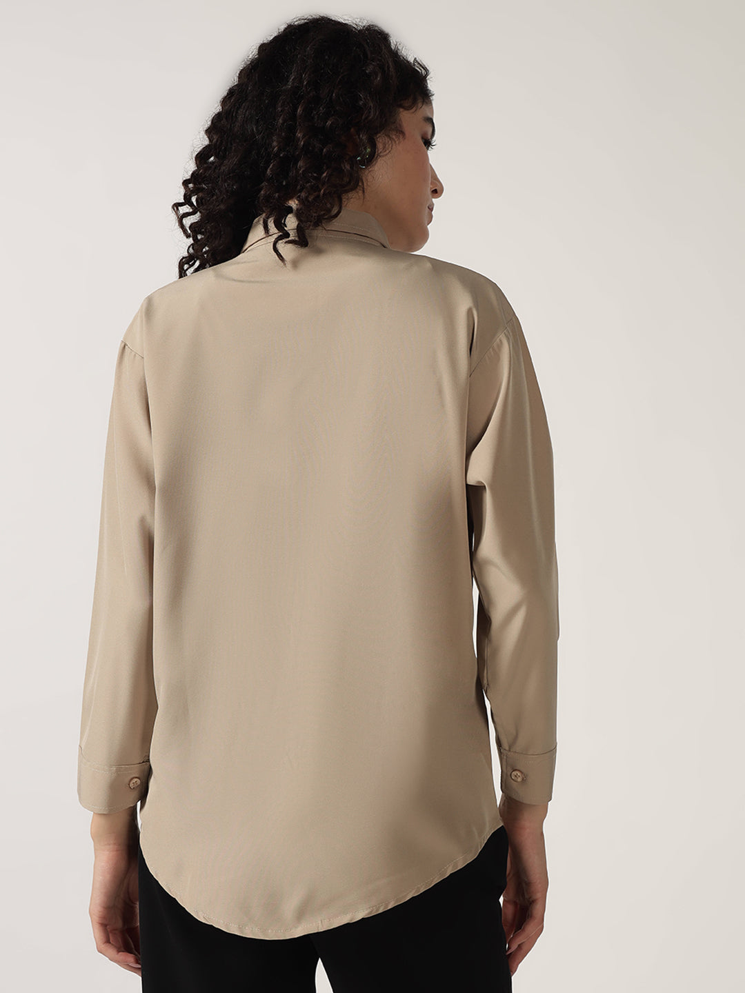 KOREAN FORMAL SHIRT-KHAKI