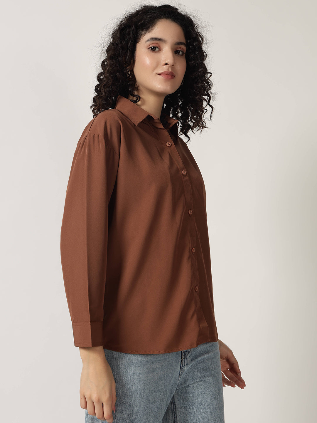 KOREAN FORMAL SHIRT-LIGHT BROWN