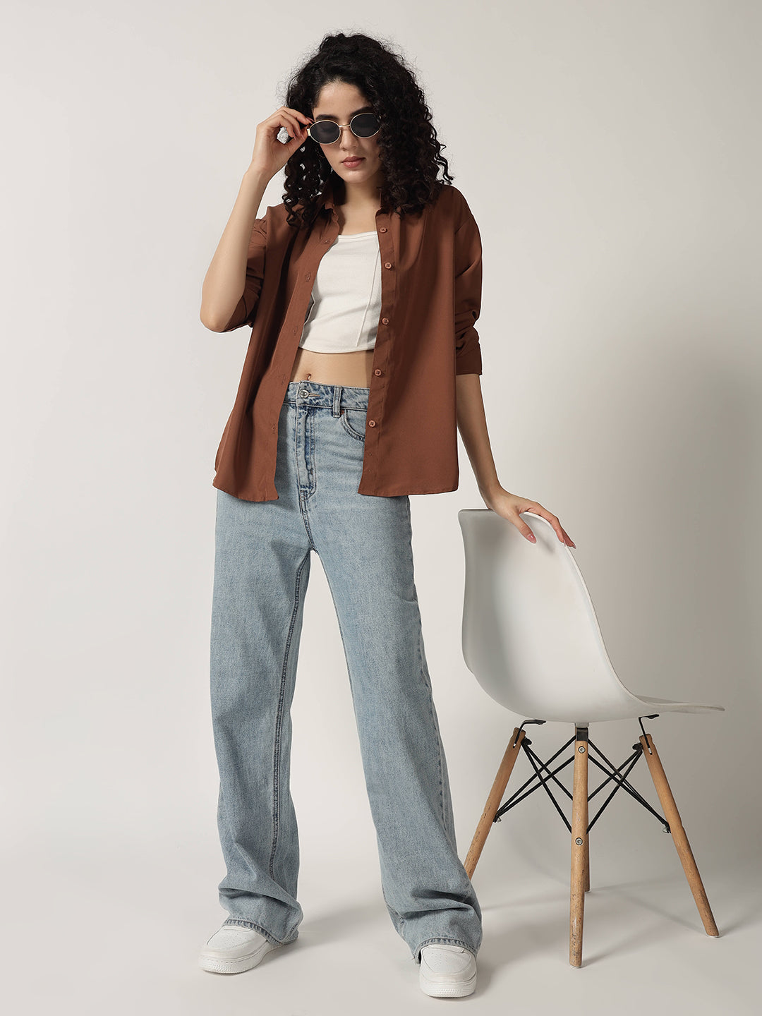 KOREAN FORMAL SHIRT-LIGHT BROWN
