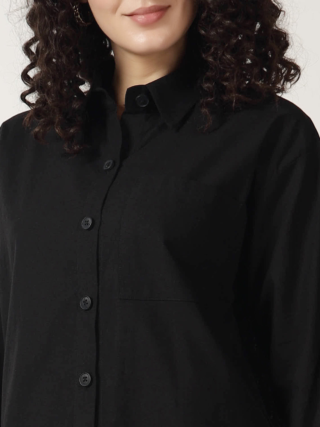 PURE LINEN OVERSIZED CO ORDS BLACK