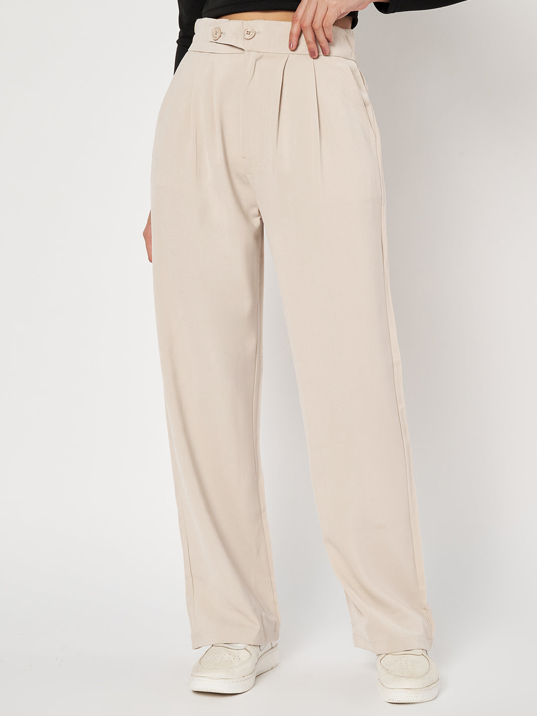 CLASSIC PLEATED TROUSER BEIGE