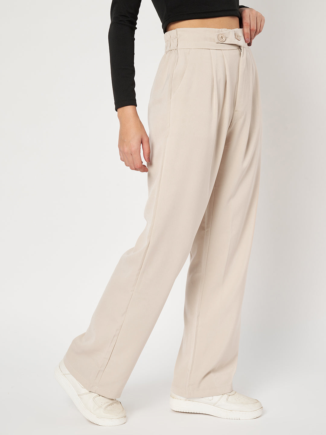 CLASSIC PLEATED TROUSER BEIGE