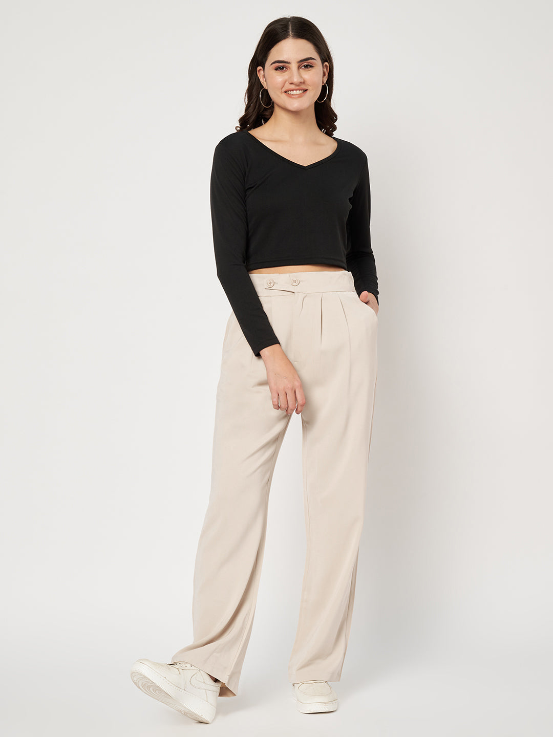 CLASSIC PLEATED TROUSER BEIGE