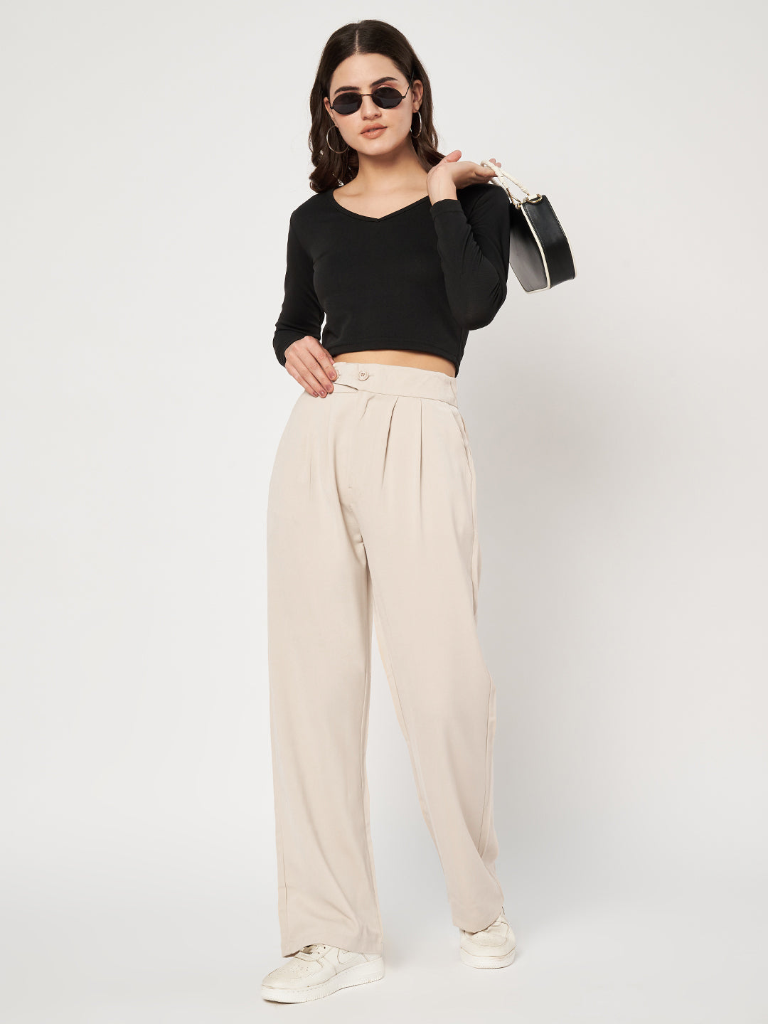 CLASSIC PLEATED TROUSER BEIGE