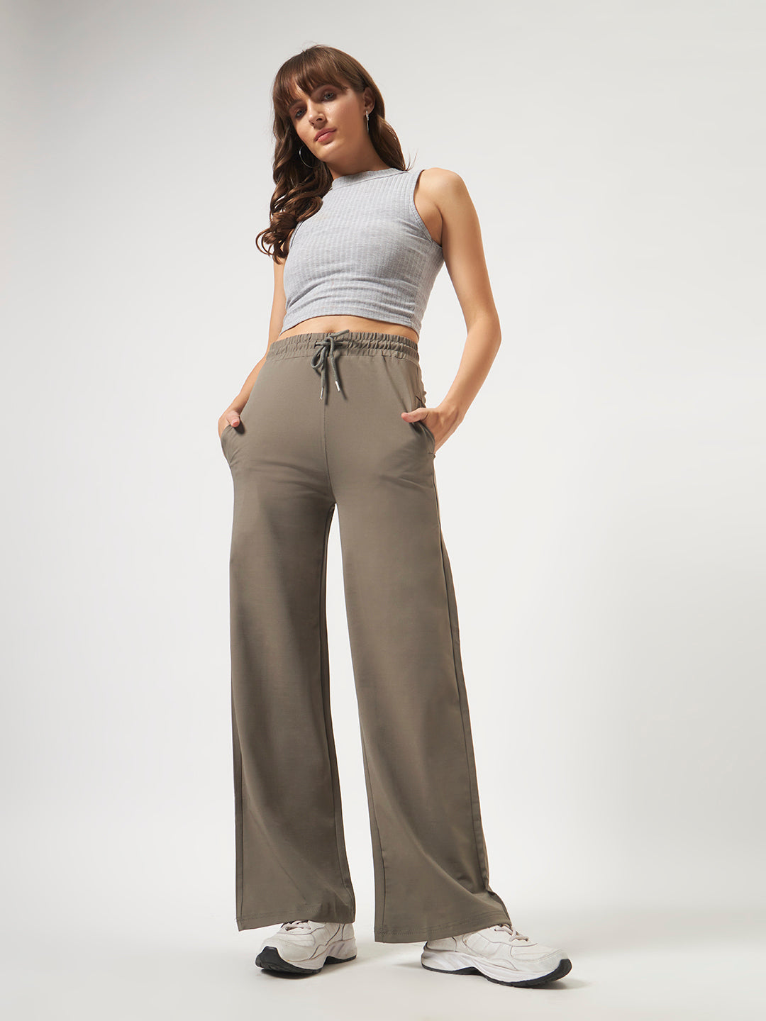 STRAIGHTFIT COTTON LOWER-CEMENT GREY