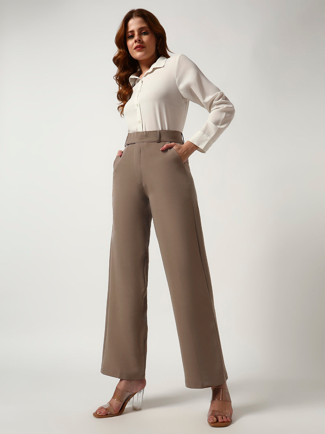 THE VINTAGE KOREAN PANTS-LIGHT BROWN