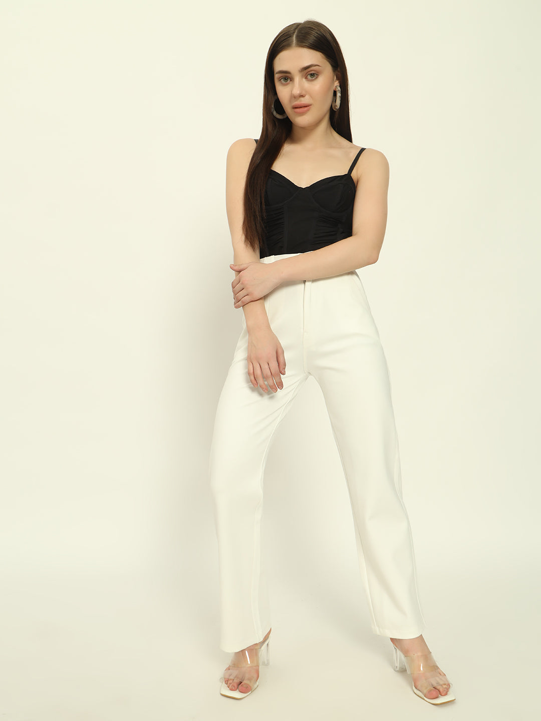 PREMIUM PLEATED PANTS-WHITE