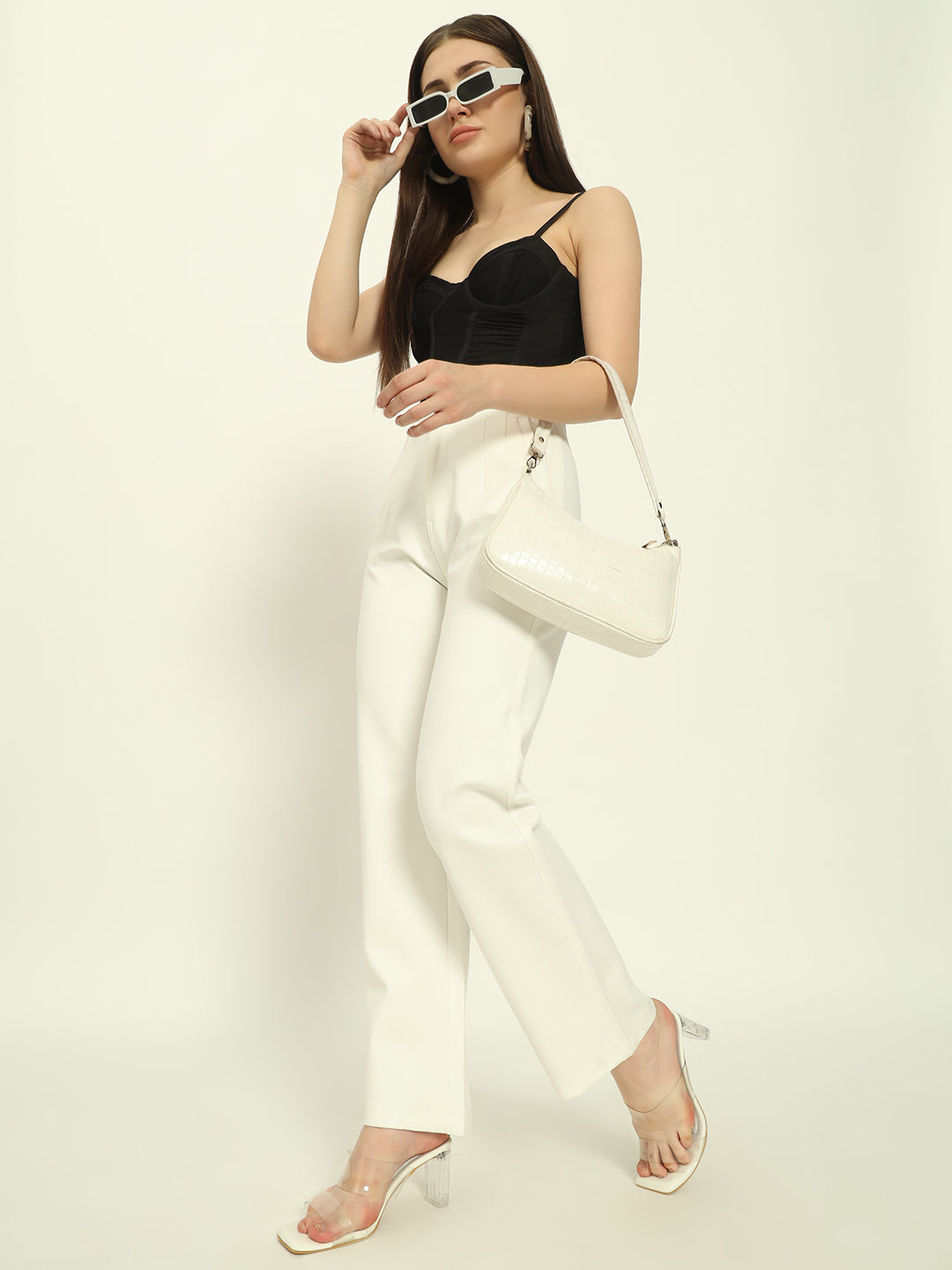 PREMIUM PLEATED PANTS-WHITE