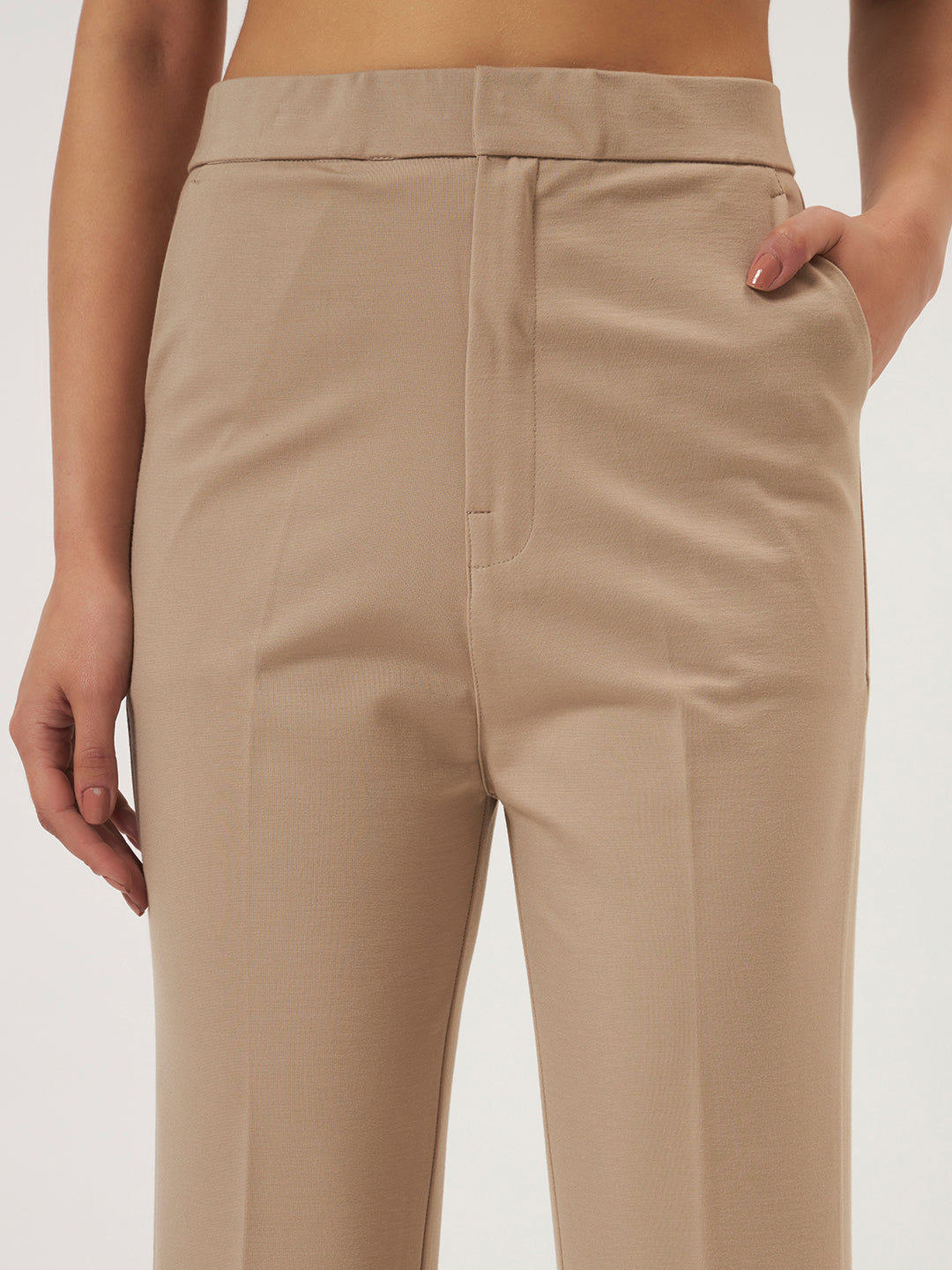 FLEXI FLARE PANTS WARM BEIGE