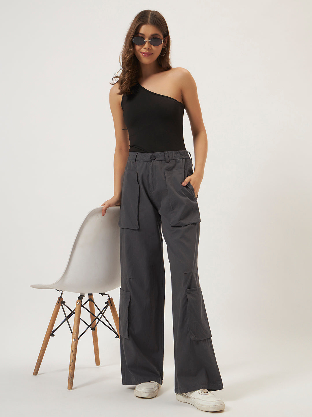 SIDECHICS NOMAD PAPER COTTON CARGO DAARK GREY