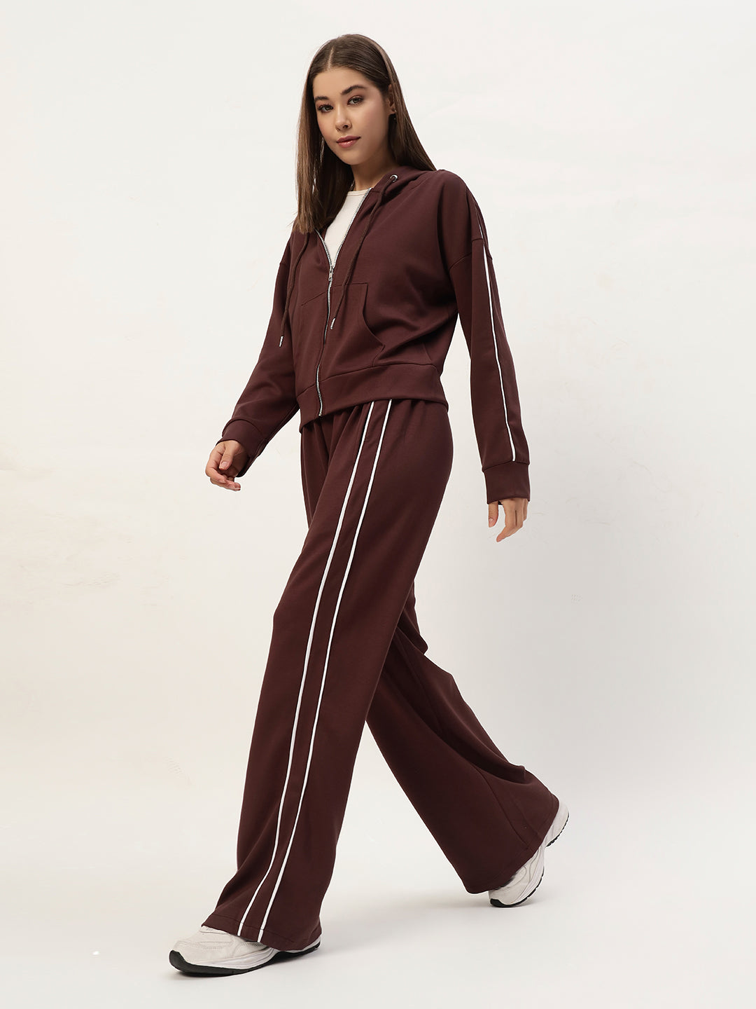 COMFY STREET CO ORD SET COFFEE BROWN
