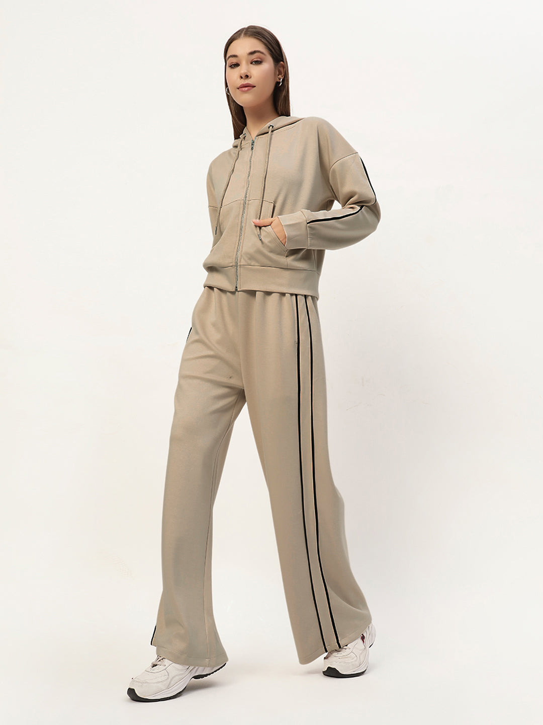 COMFY STREET CO ORD SET GREIGE