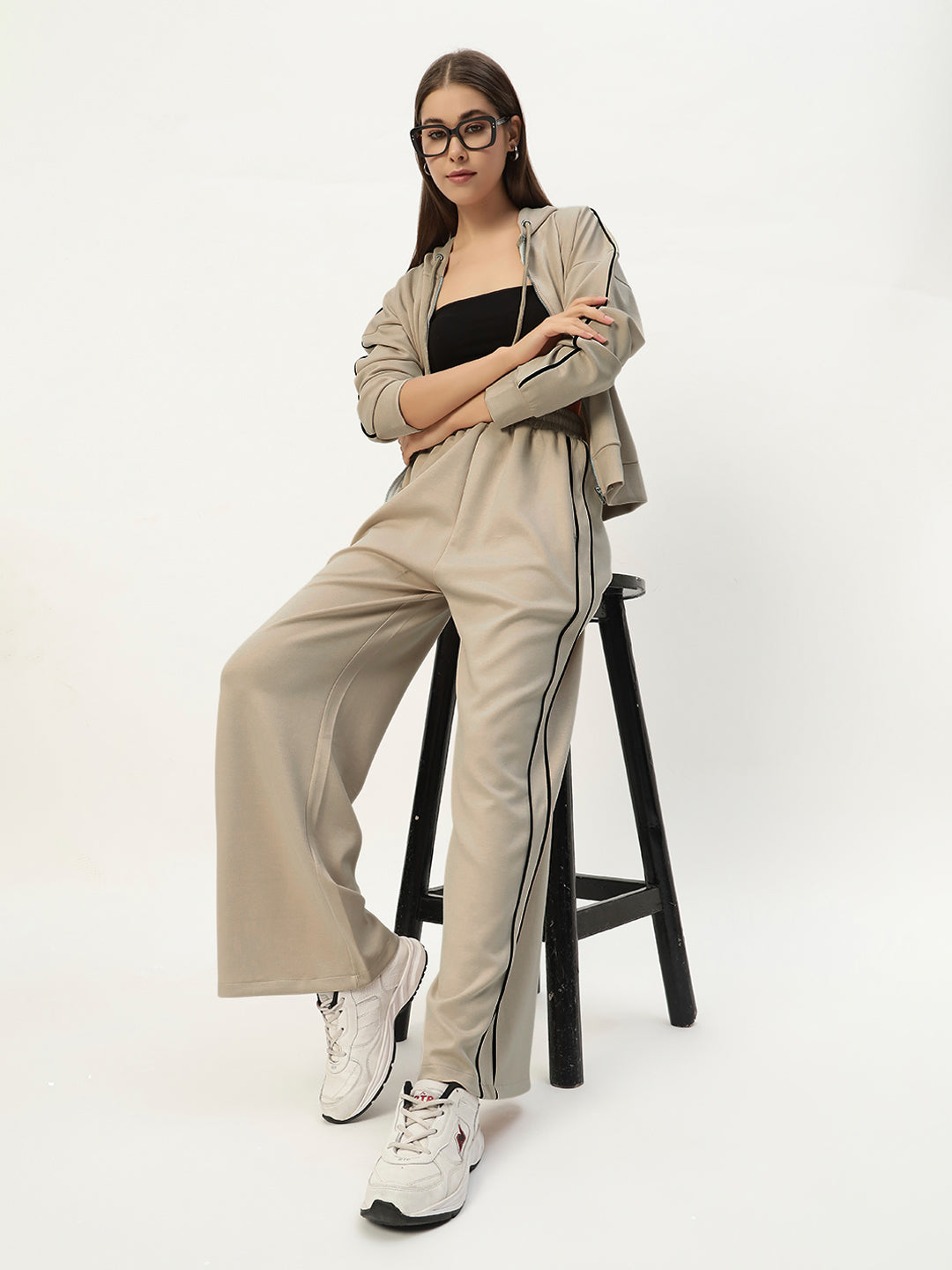 COMFY STREET CO ORD SET GREIGE