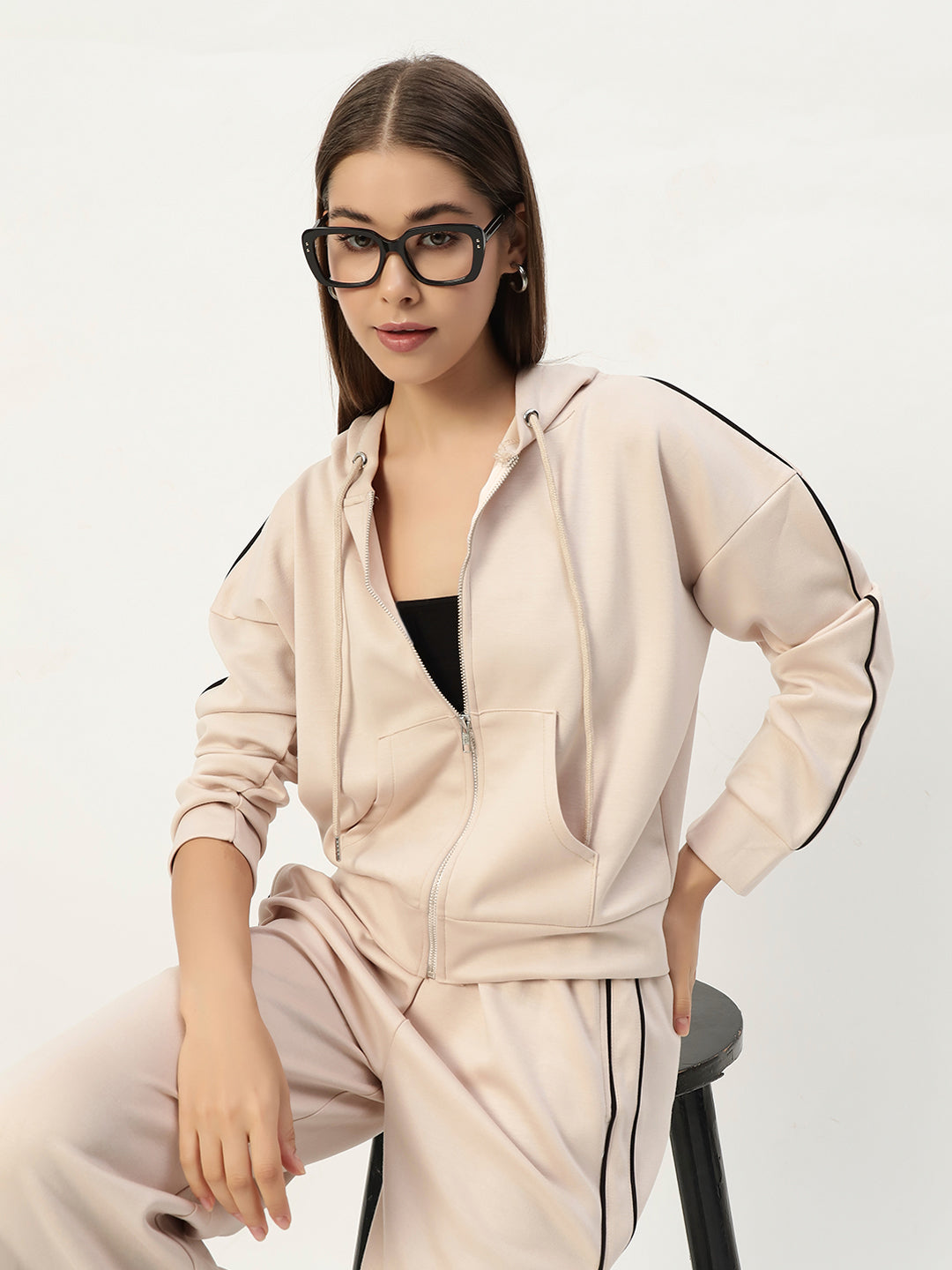 COMFY STREET CO ORD SET BEIGE