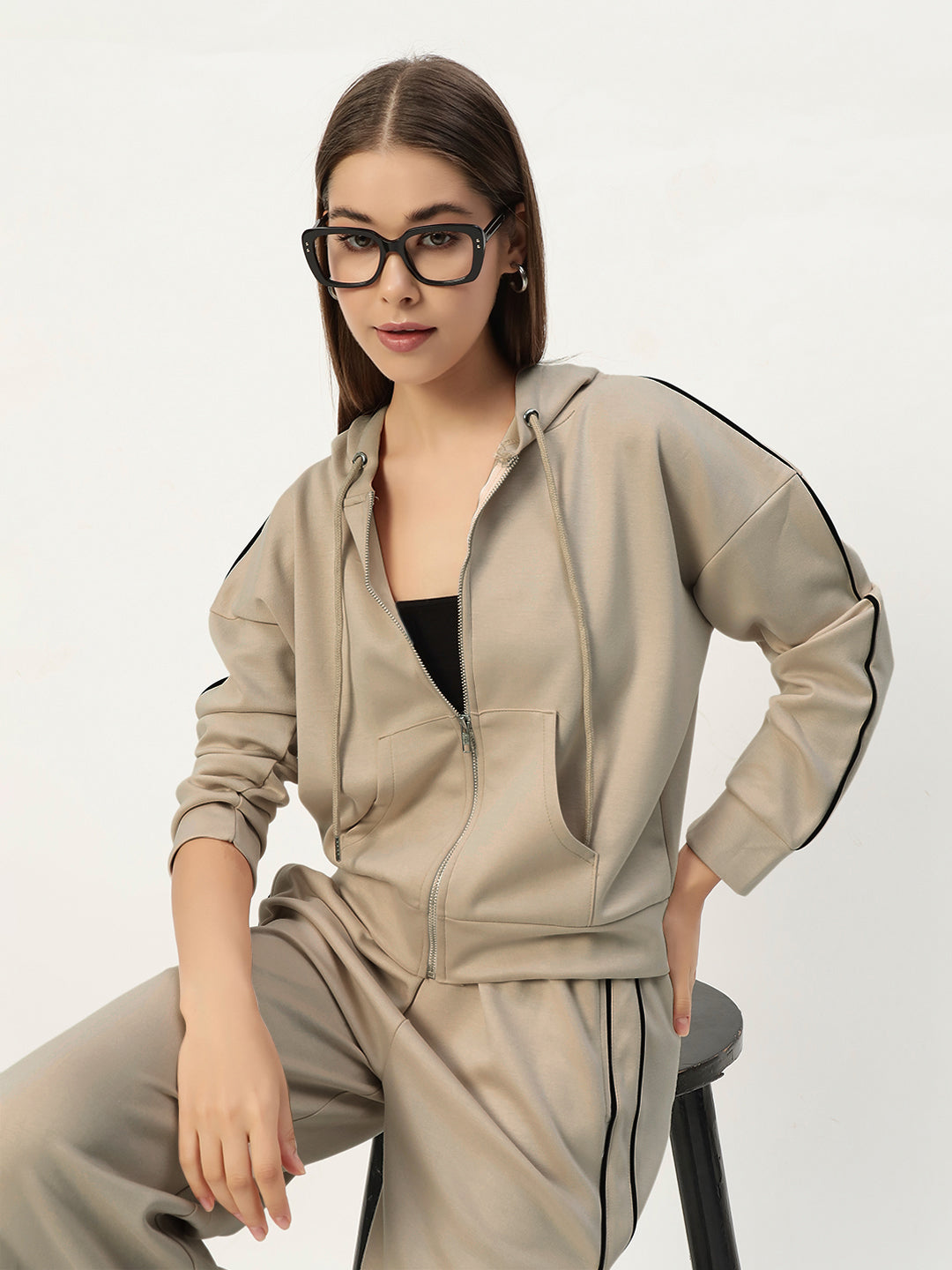 COMFY STREET CO ORD SET GREIGE