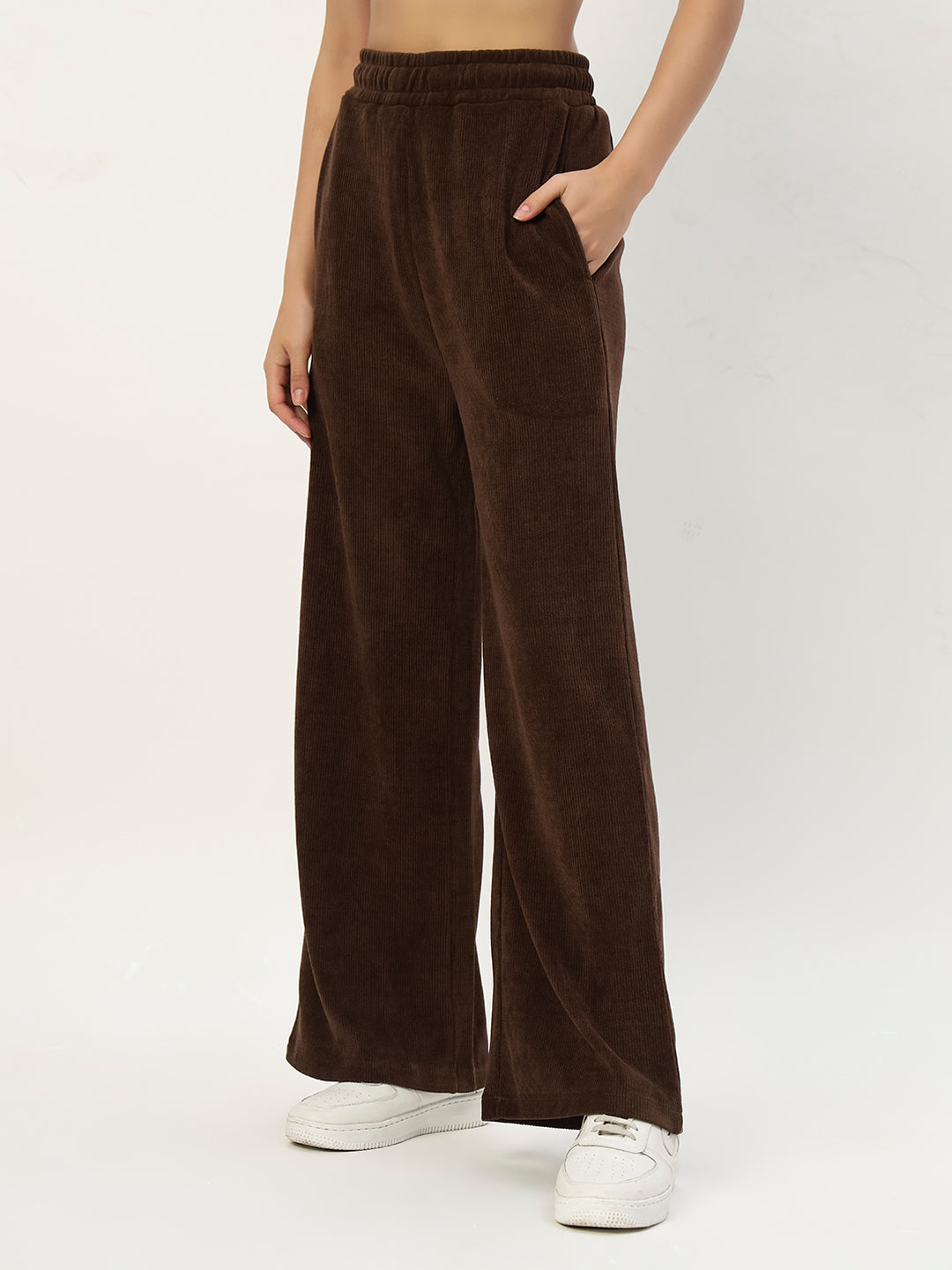 EVERYDAY WOOLEN CO ORD SET DARK BROWN