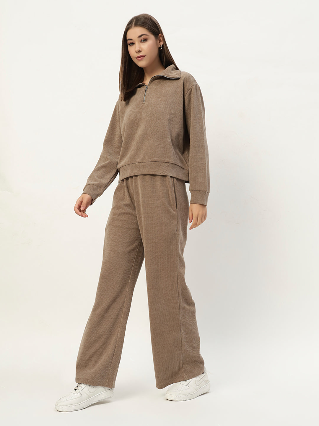 EVERYDAY WOOLEN CO ORD SET GREIGE