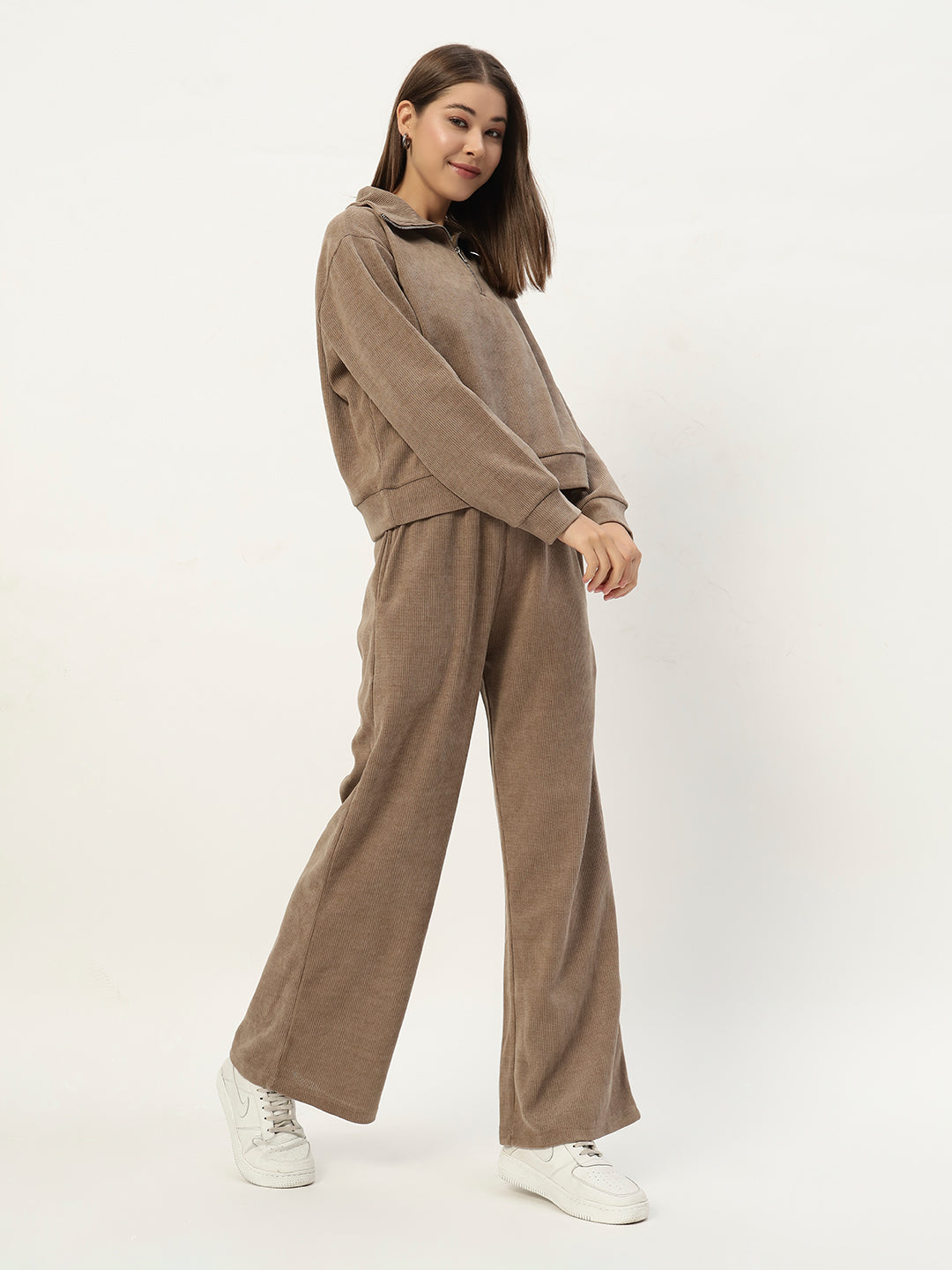 EVERYDAY WOOLEN CO ORD SET GREIGE