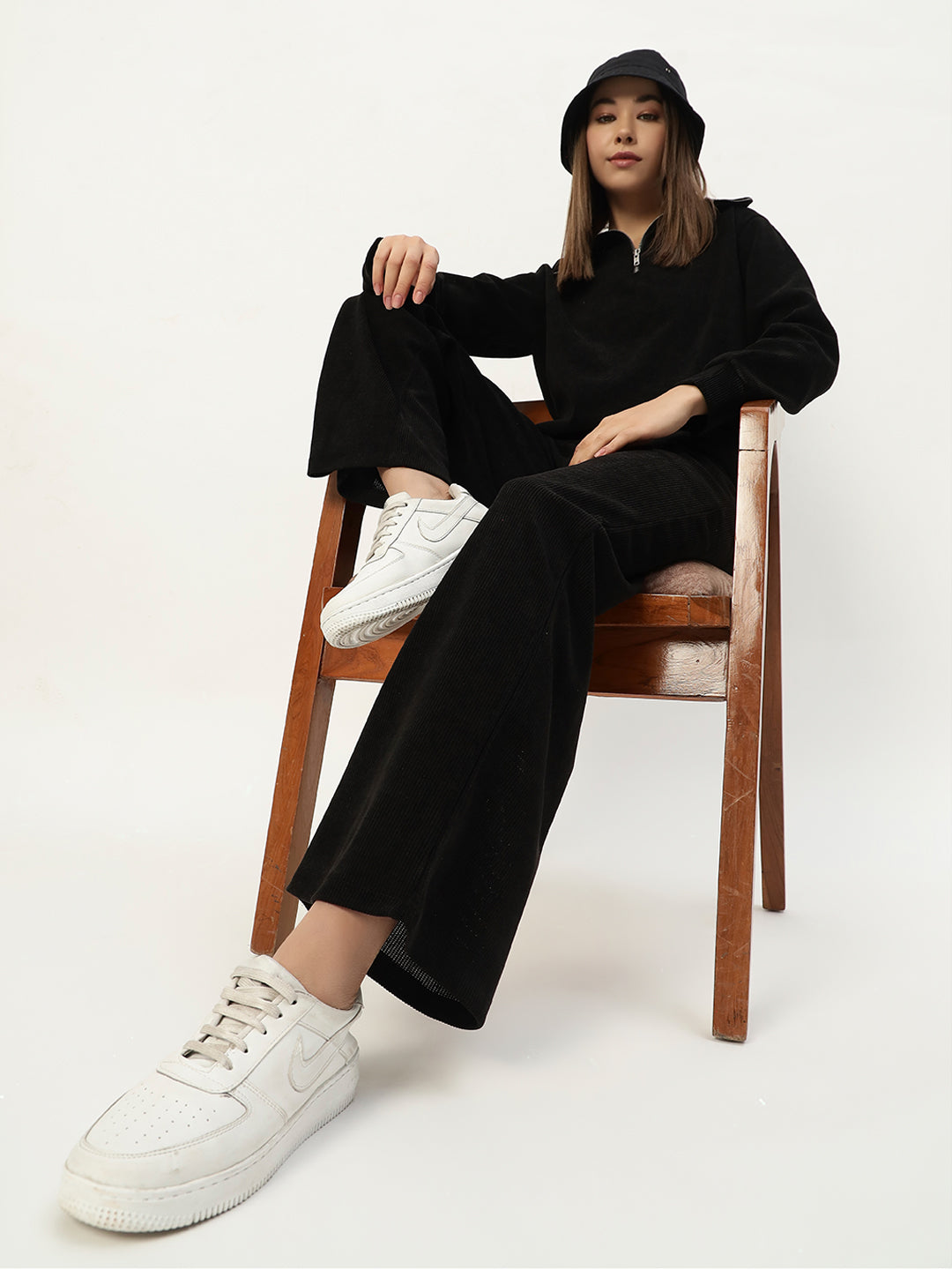 EVERYDAY WOOLEN CO ORD SET BLACK