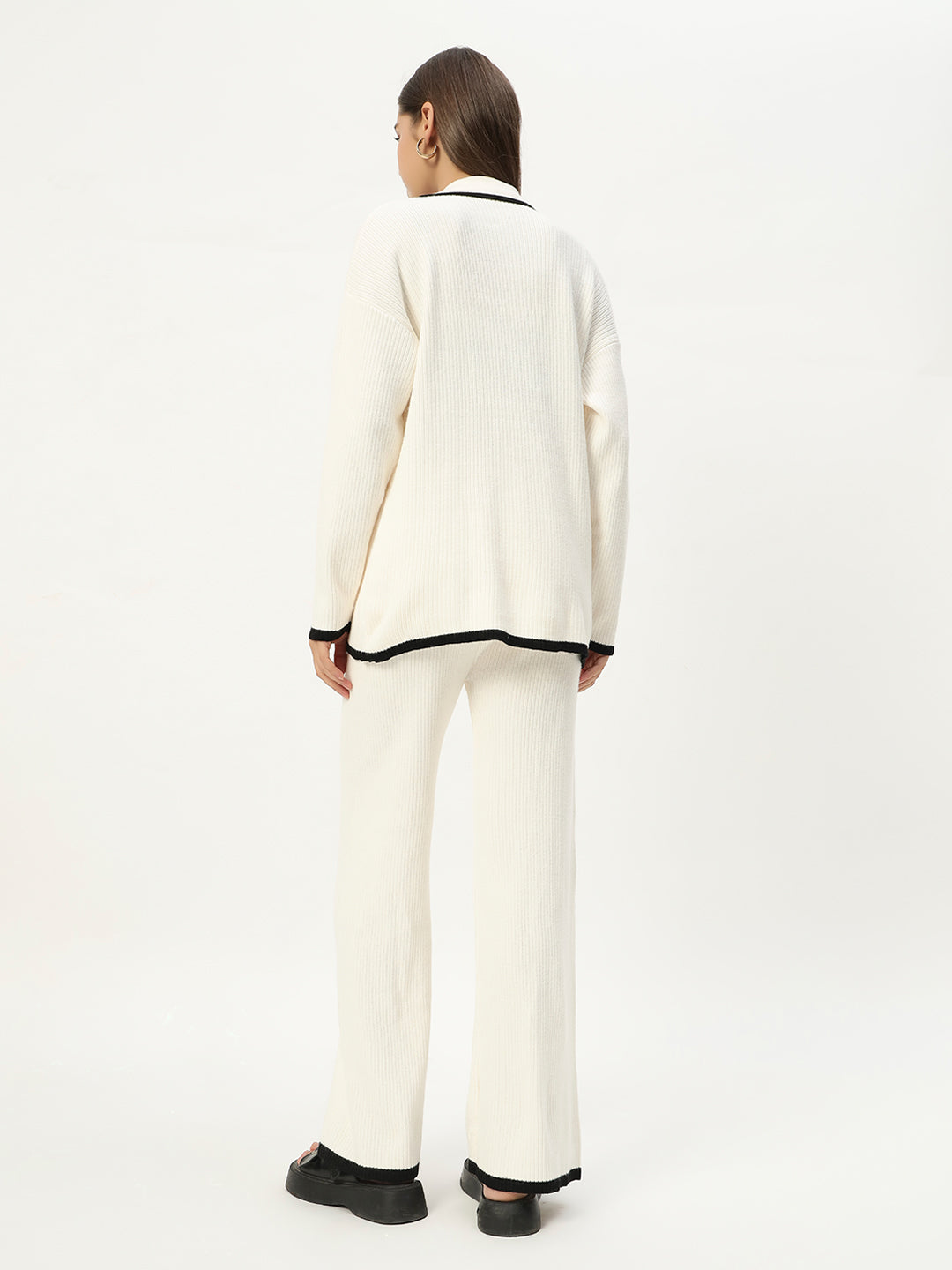 URBAN WOOLEN COORD SET WHITE