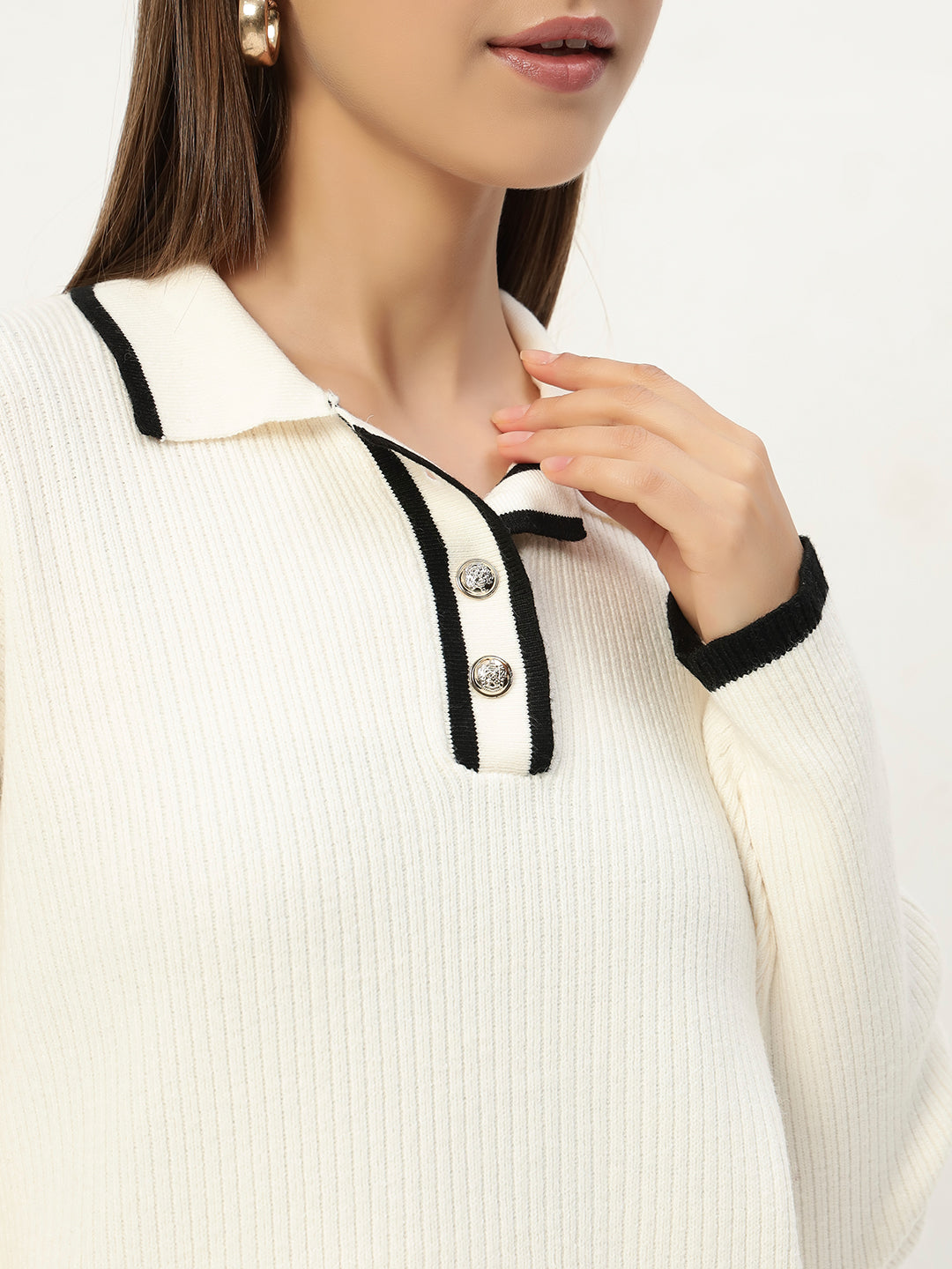 URBAN WOOLEN COORD SET WHITE