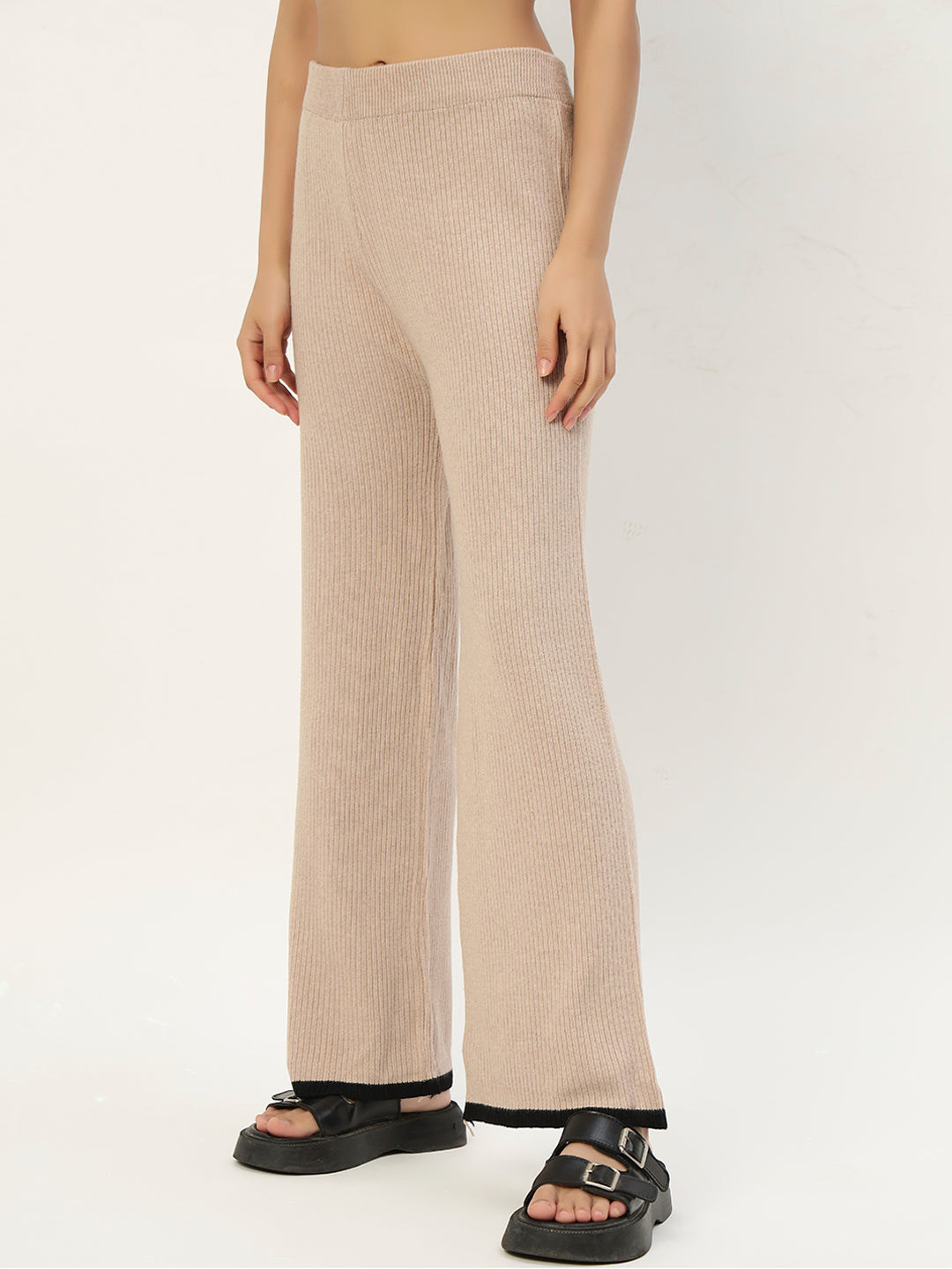 URBAN WOOLEN COORD SET LIGHT BROWN