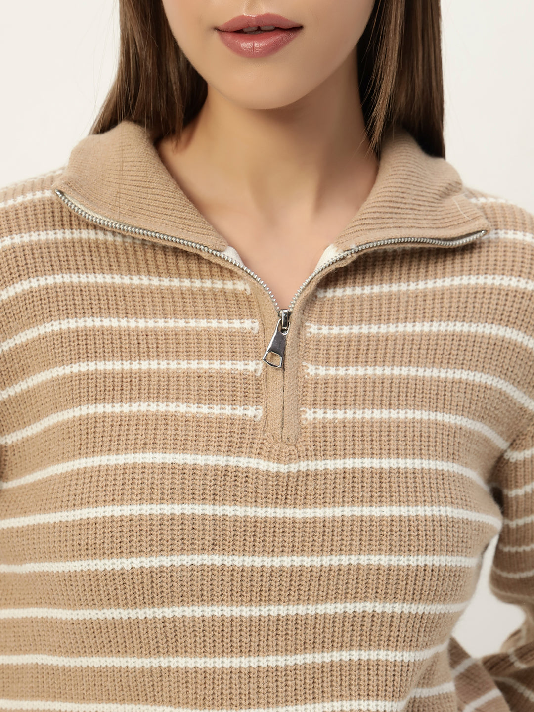 BEIGE STRIPED JUMPER